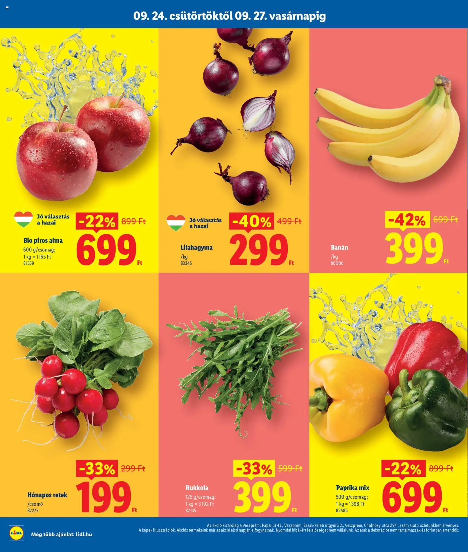 Lidl akciós ujság - amely érvényes a következő dátumtól: 2026.09.24. | Oldal: 2 | Termékek: Lilahagyma, Paprika, Pápai, Retek
