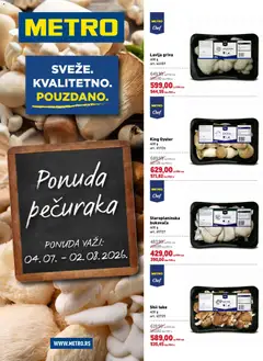 Metro katalog Pecurke - pregled Metro kataloga - važi od 04.07.2026