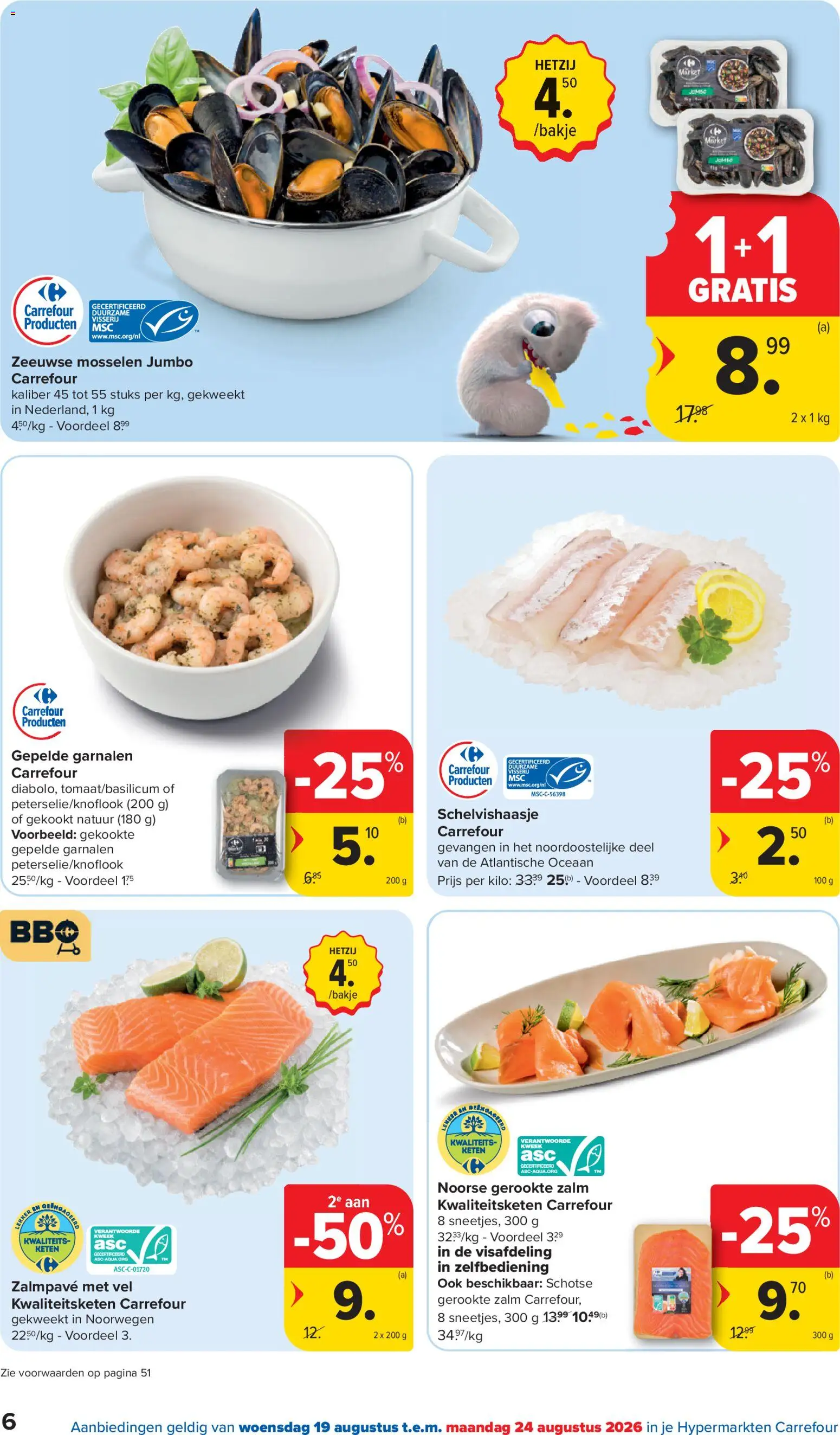 {H1} | Pagina: 6 | Producten: Zalm, Mosselen, Gerookte zalm, Garnalen