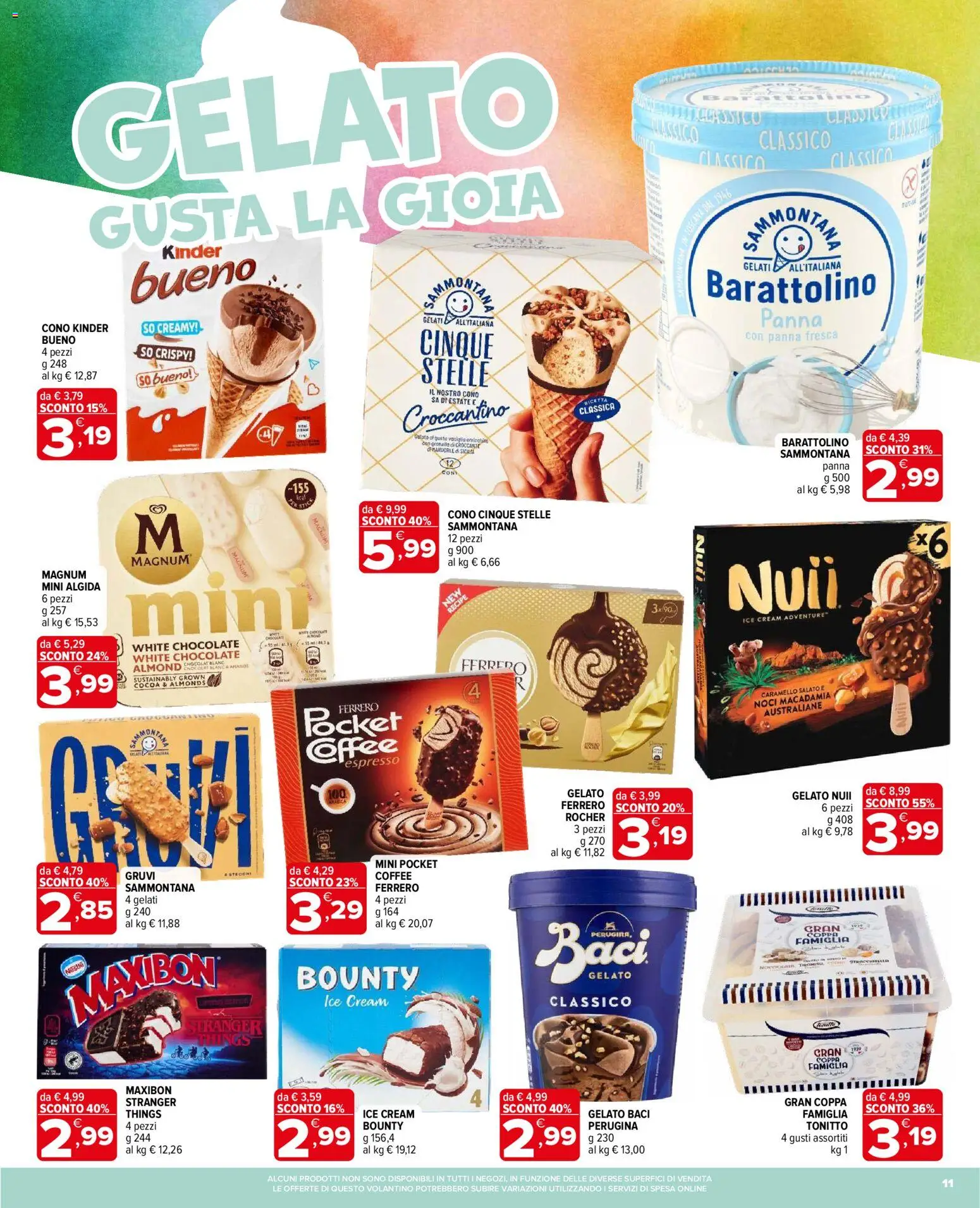 Volantino Iperal del 19/08/2026 | Pagina: 11 | Prodotti: Vaniglia, Magnum, Gelato, Noci