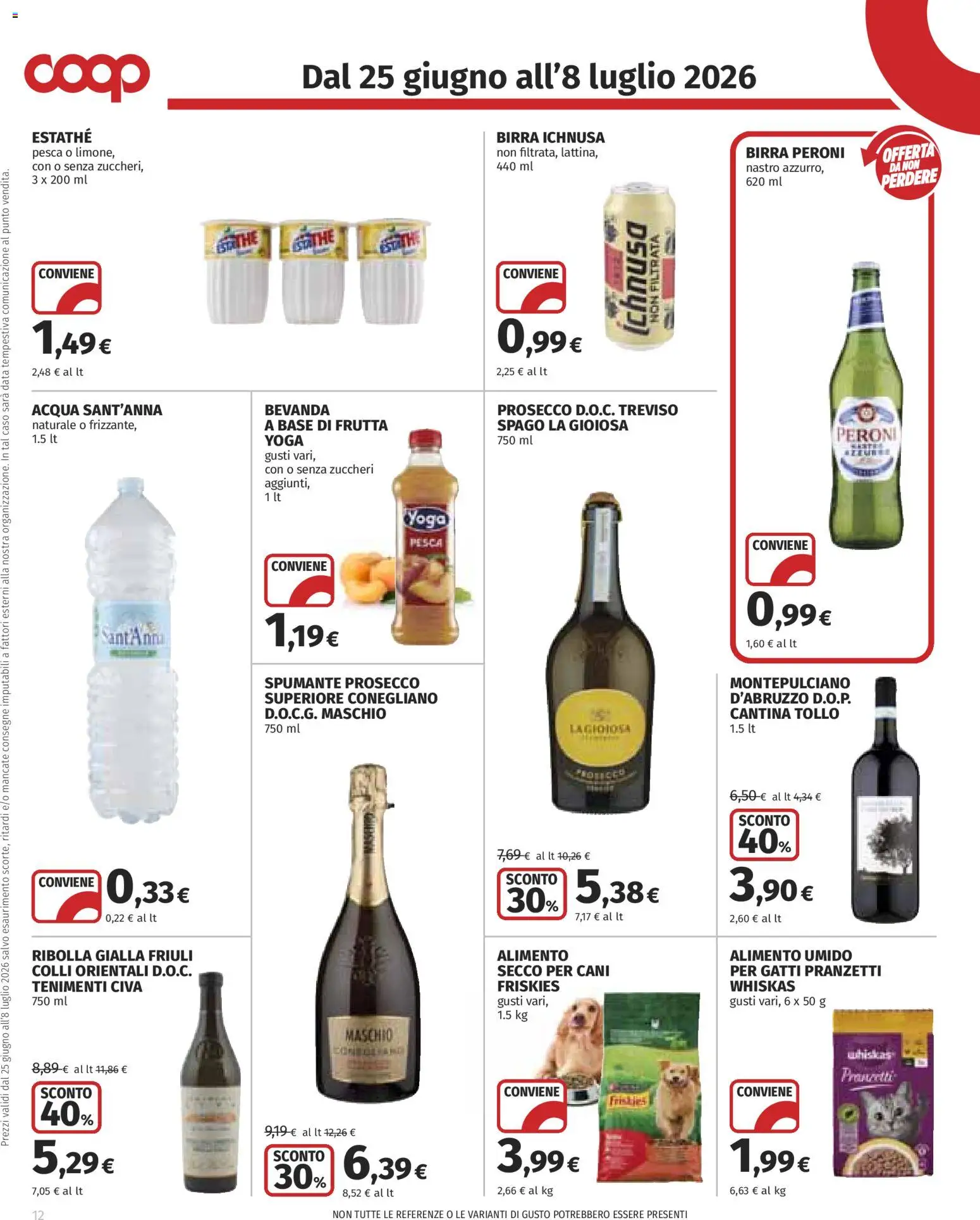Volantino COOP del 25/06/2026 | Pagina: 12 | Prodotti: Birra, Frutta, Data, Spumante