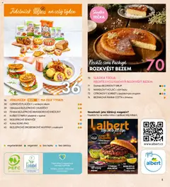 Náhled letáku Albert magazín od 01.05.2026 | Strana: 5 | Produkty: Burger, Panna cotta, Sirup, Kuřecí stripsy