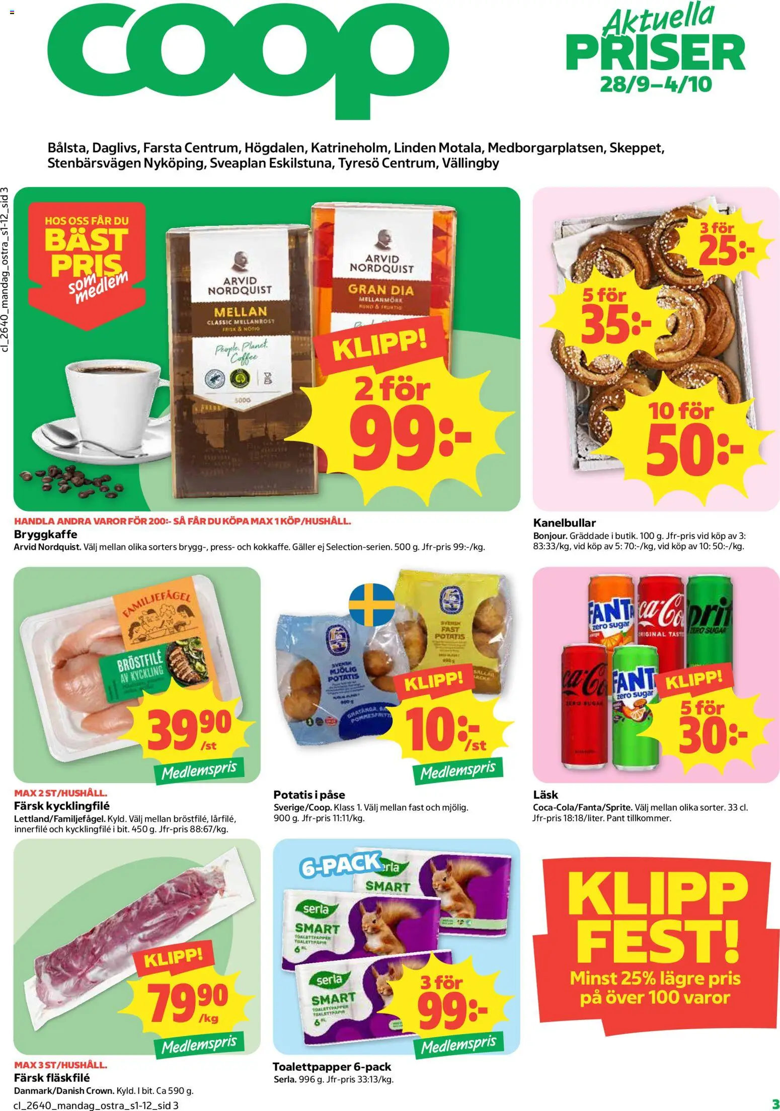Coop Daglivs reklamblad aktuell från 28/09/2026 | Sida: 3