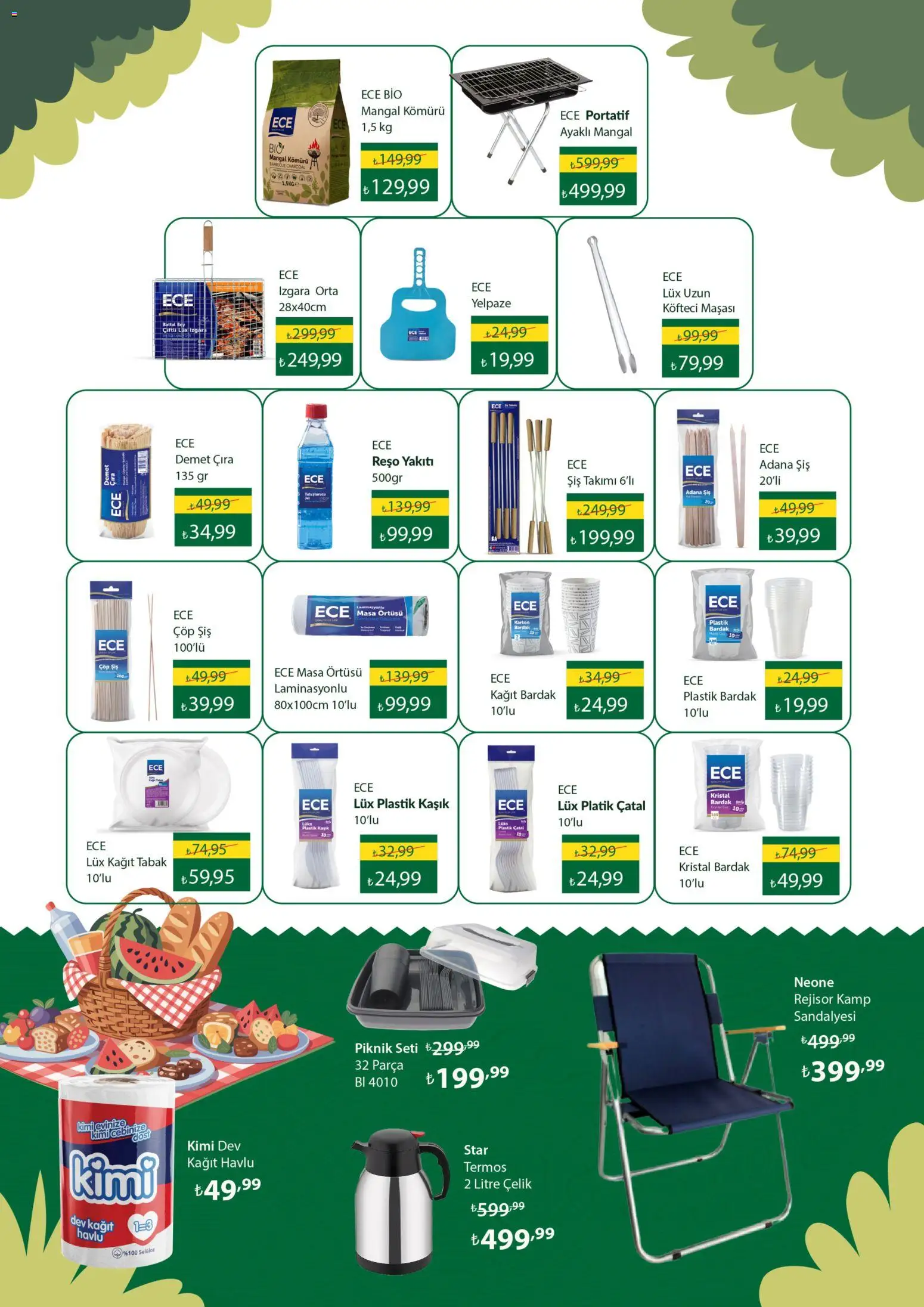 Kim Market - Piknık Insert - 18.06.2026 tarihinden itibaren geçerlidir | Sayfa: 2 | Ürünler: Masa, Çatal, Zselatin, Izgara