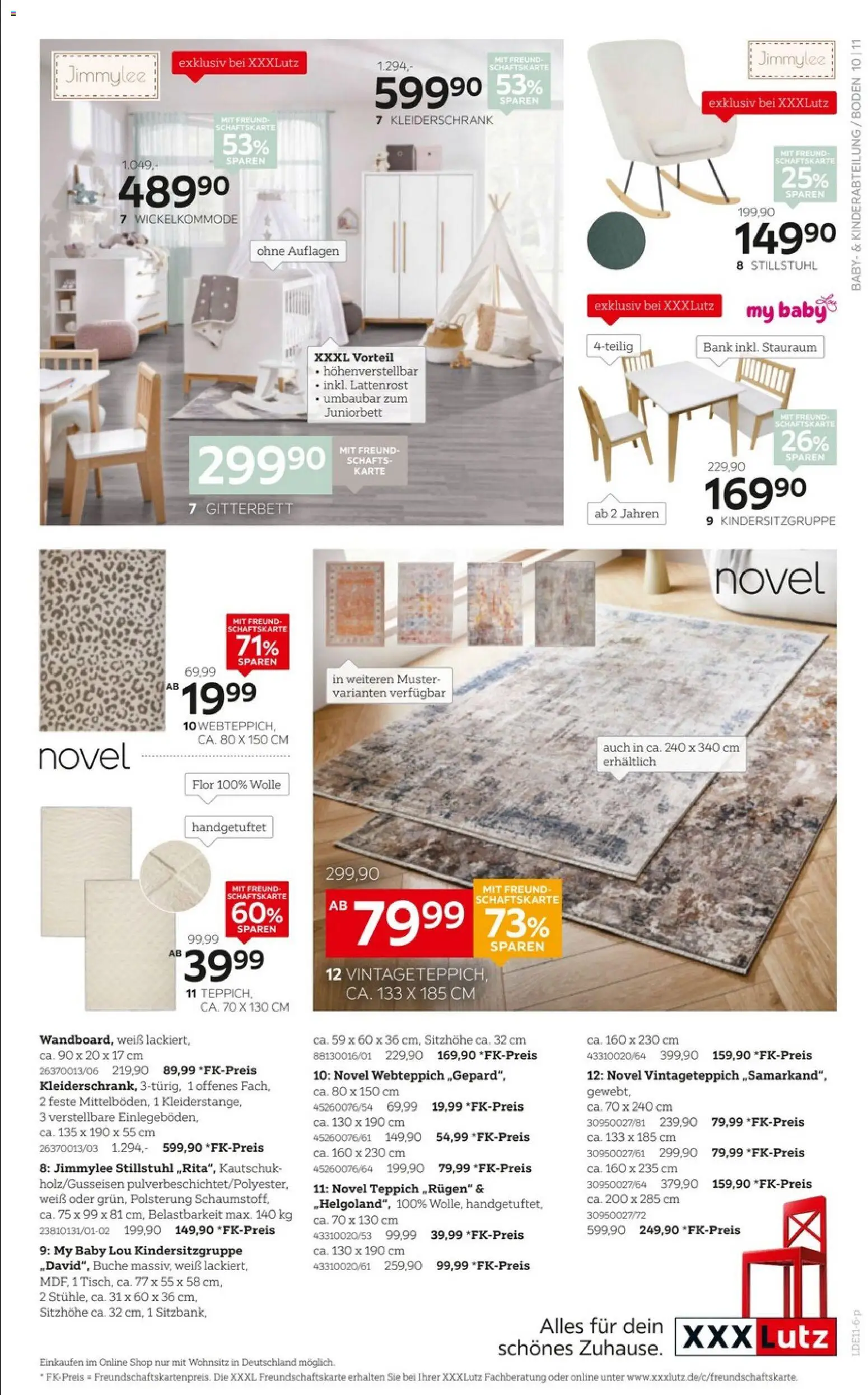 XXXLutz Weihnachtswelten – gültig ab 24.10.2026 | Seite: 11 | Produkte: Kleiderschrank, Lattenrost, Teppich