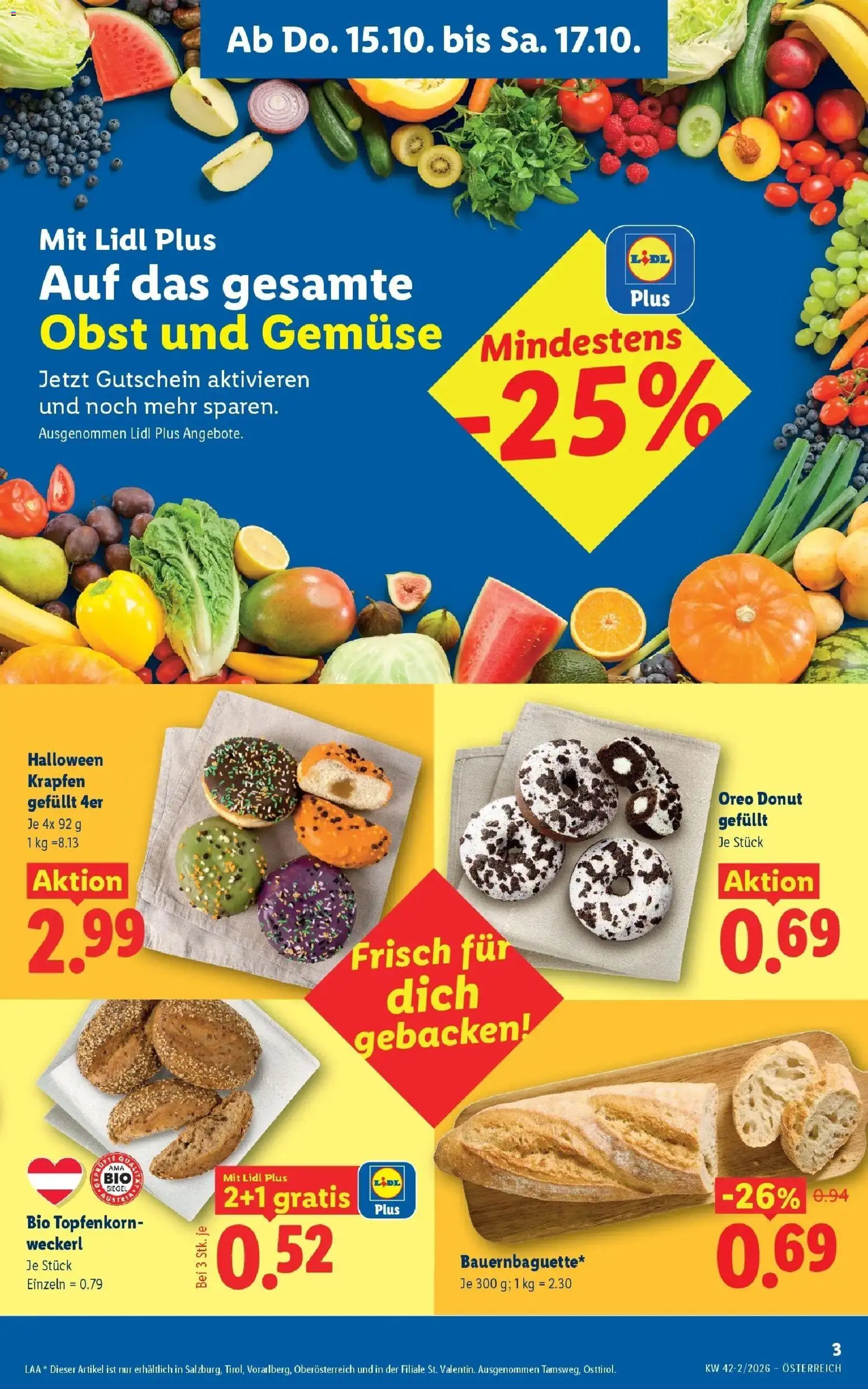 Lidl Flugblatt - Jenbach ab 11.10.2026 - Angebote ab donnerstag | Seite: 5 | Produkte: Gemüse, Obst, Wecker, Baguette