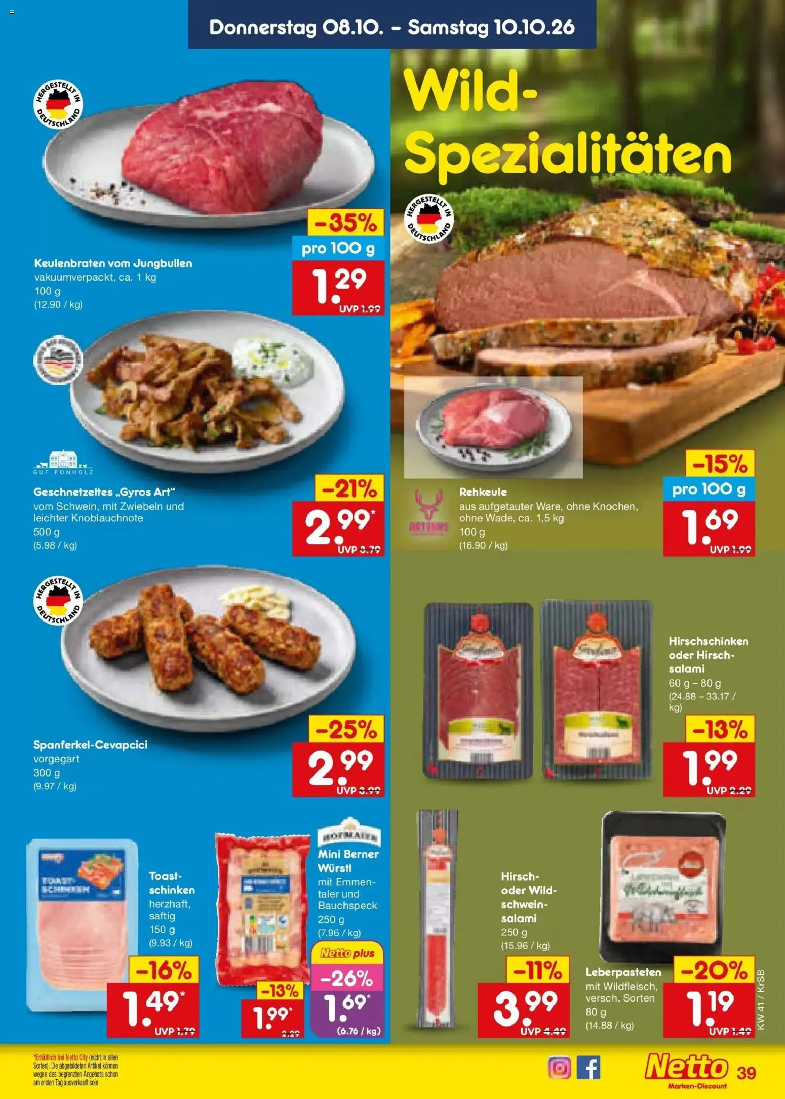 Netto Marken-Discount Prospekt Baesweiler (ab 05.10.2026) » Angebote | Seite: 49 | Produkte: Spezialitäten, Zwiebeln, Salami, Schinken