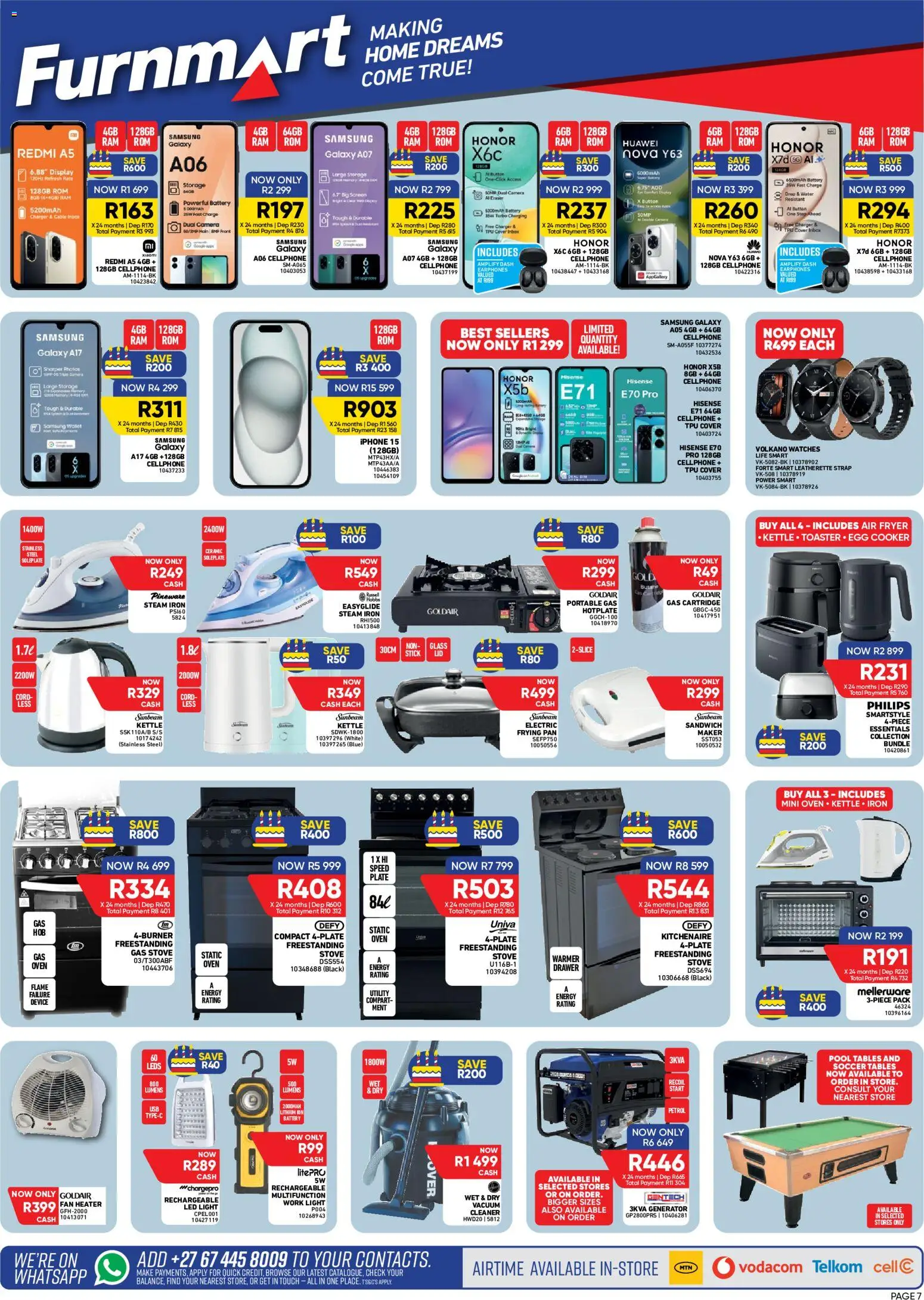 New Furnmart catalogue – valid from 15.06.2026 | Page: 7 | Products: Cable, Stove, Fan, Light