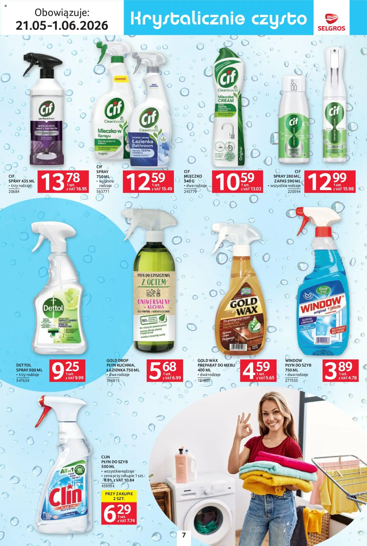 Selgros cash&carry gazetka - Sprzątanie od 21.05.2026 | Strona: 7 | Produkty: Cleaner, Alkohol