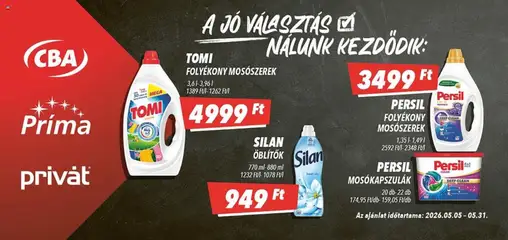 CBA Príma Óriásplakátok - amely érvényes a következő dátumtól: 05.05.2026