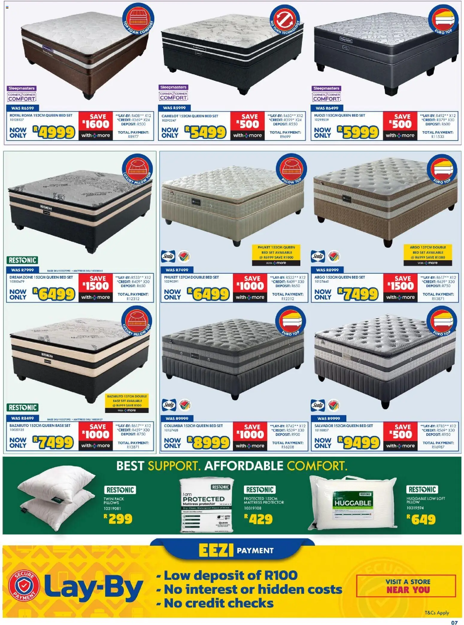 New Russells catalogue – valid from 17/09/2026 | Page: 7 | Products: Bed, Mattress, Pillow, Foam