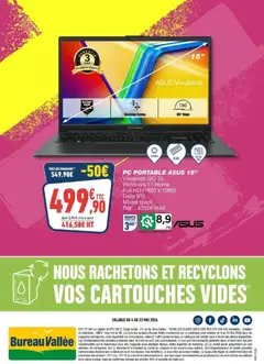 Bureau Vallée - Prévisualisation de Bureau Vallée - Nos prix bas font bonne impression valide à partir de 04.05.2026 | Page: 8 | Produits: PC, Bureau, PC portable, Porte