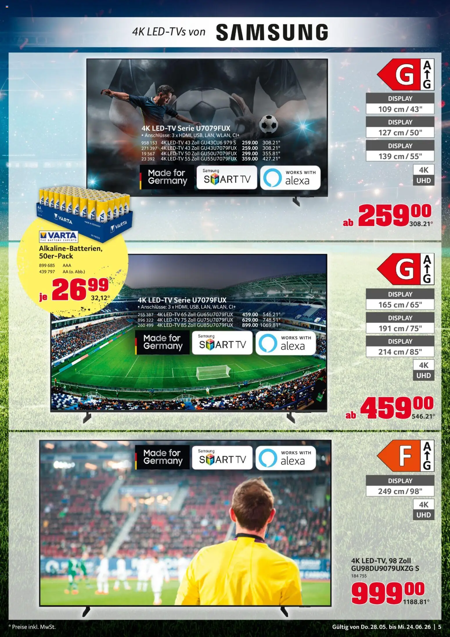 Selgros Fussball Sommer – gültig ab 28.05.2026 | Seite: 5 | Produkte: Samsung, Smart TV, TV
