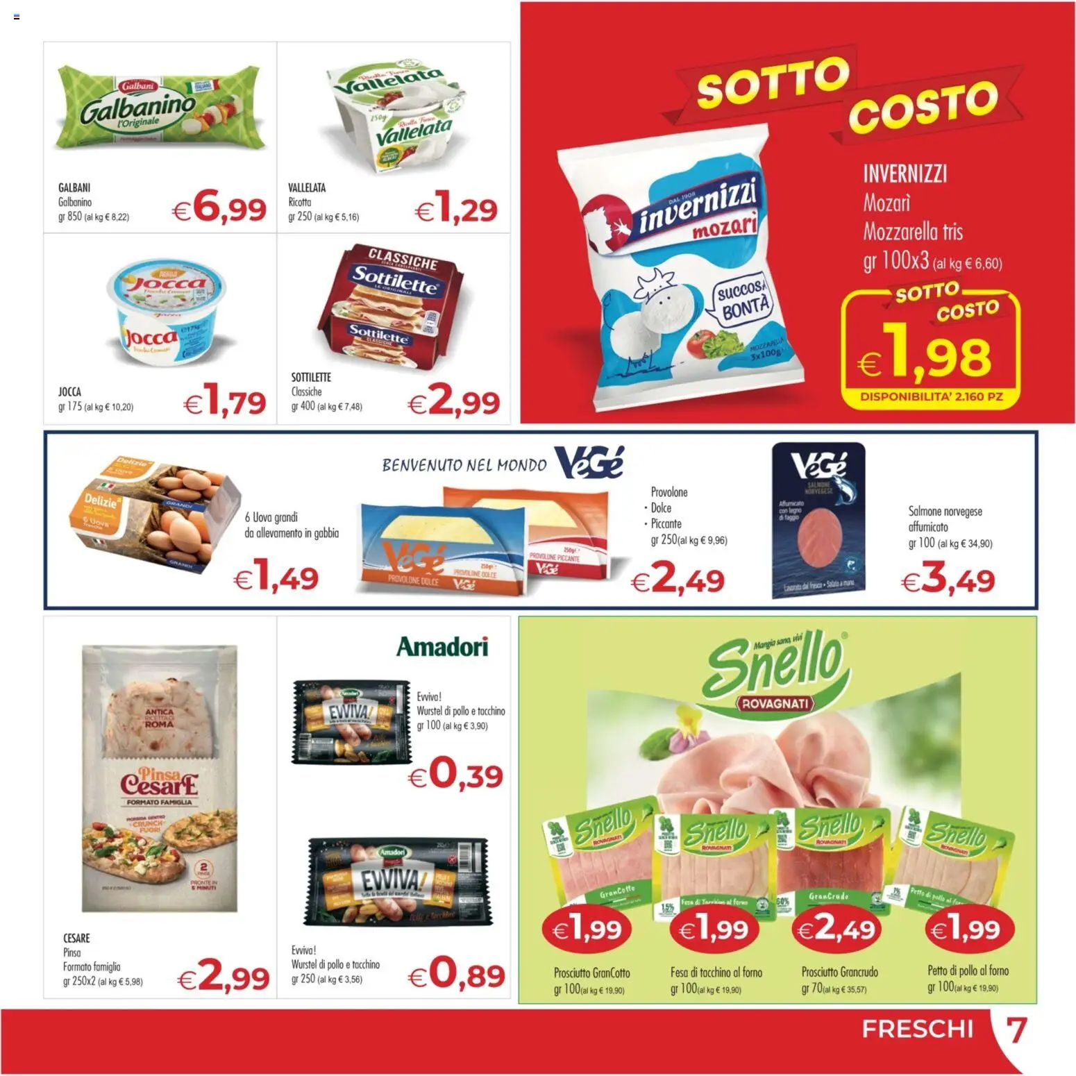 Volantino MerSi Supermercati del 17.06.2026 | Pagina: 7 | Prodotti: Petto di Pollo, Uova, Pollo, Mozzarella
