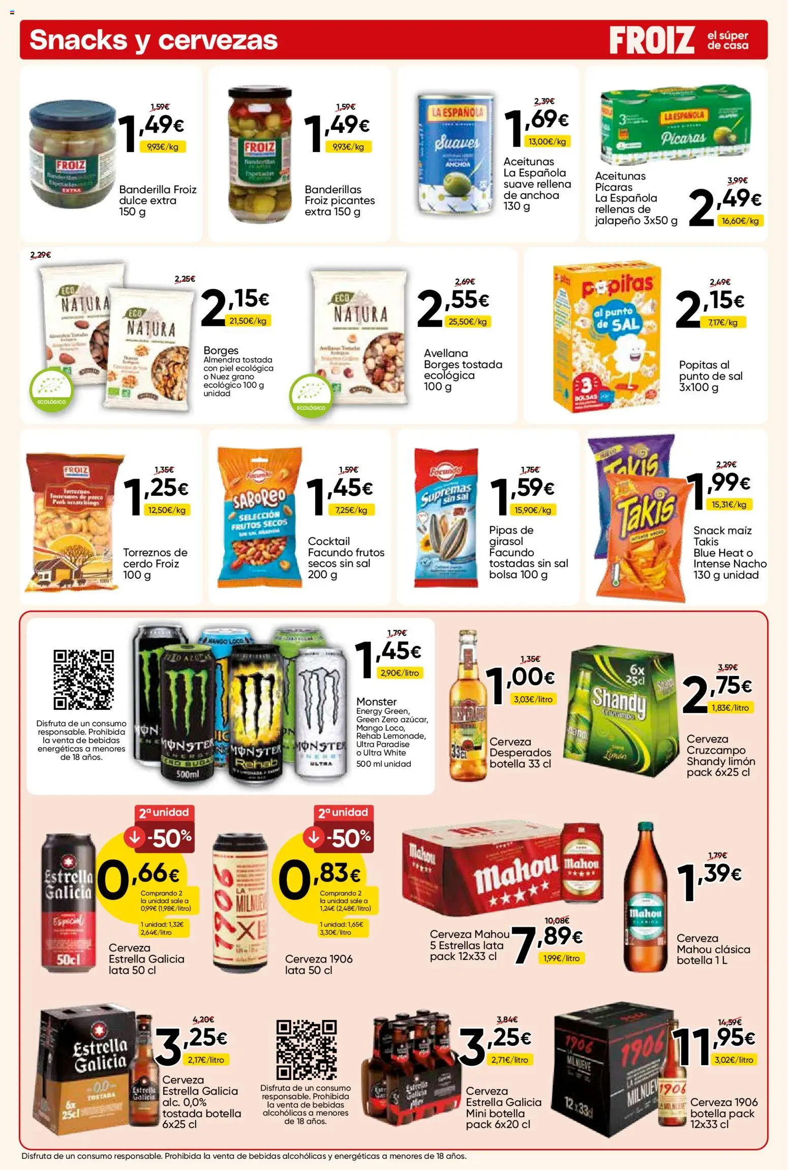 Froiz folleto │ válido desde el 15/10/2026 | Página: 16 | Productos: Aceitunas, Dulce, Tostadas, Sal