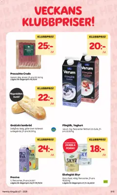 Hemköp erbjudanden - Förhandsvisning av reklamblad från butik Hemköp aktuell från 29/06/2026 | Sida: 5 | Produkter: Galler, Yoghurt, Lantbröd, Blåbär