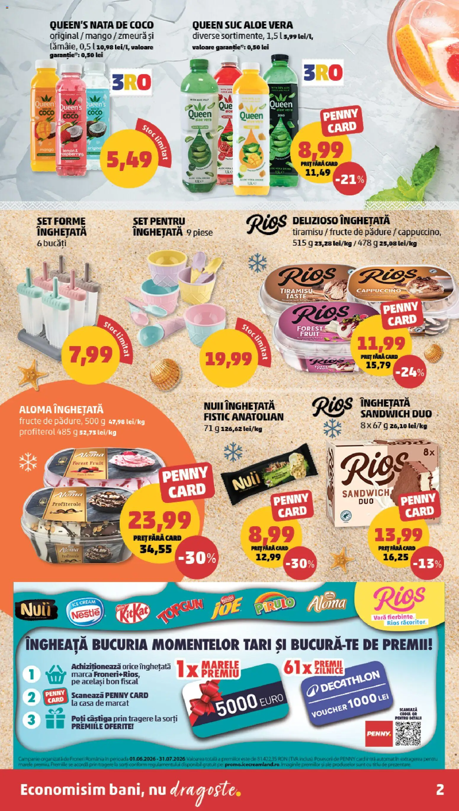 Noul catalog PENNY – valabil de la 17.06.2026 | Pagină: 2 | Produse: Tiramisu, Înghețată, Fructe, Mango