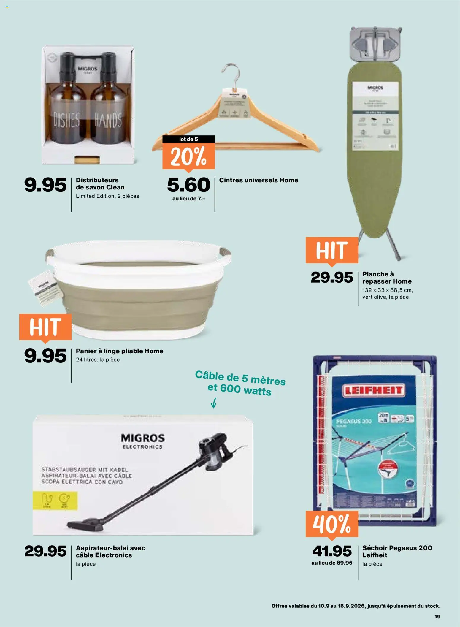 Migros aktionen FR – gültig ab 10.09.2026 | Seite: 19 | Produkte: Kabel