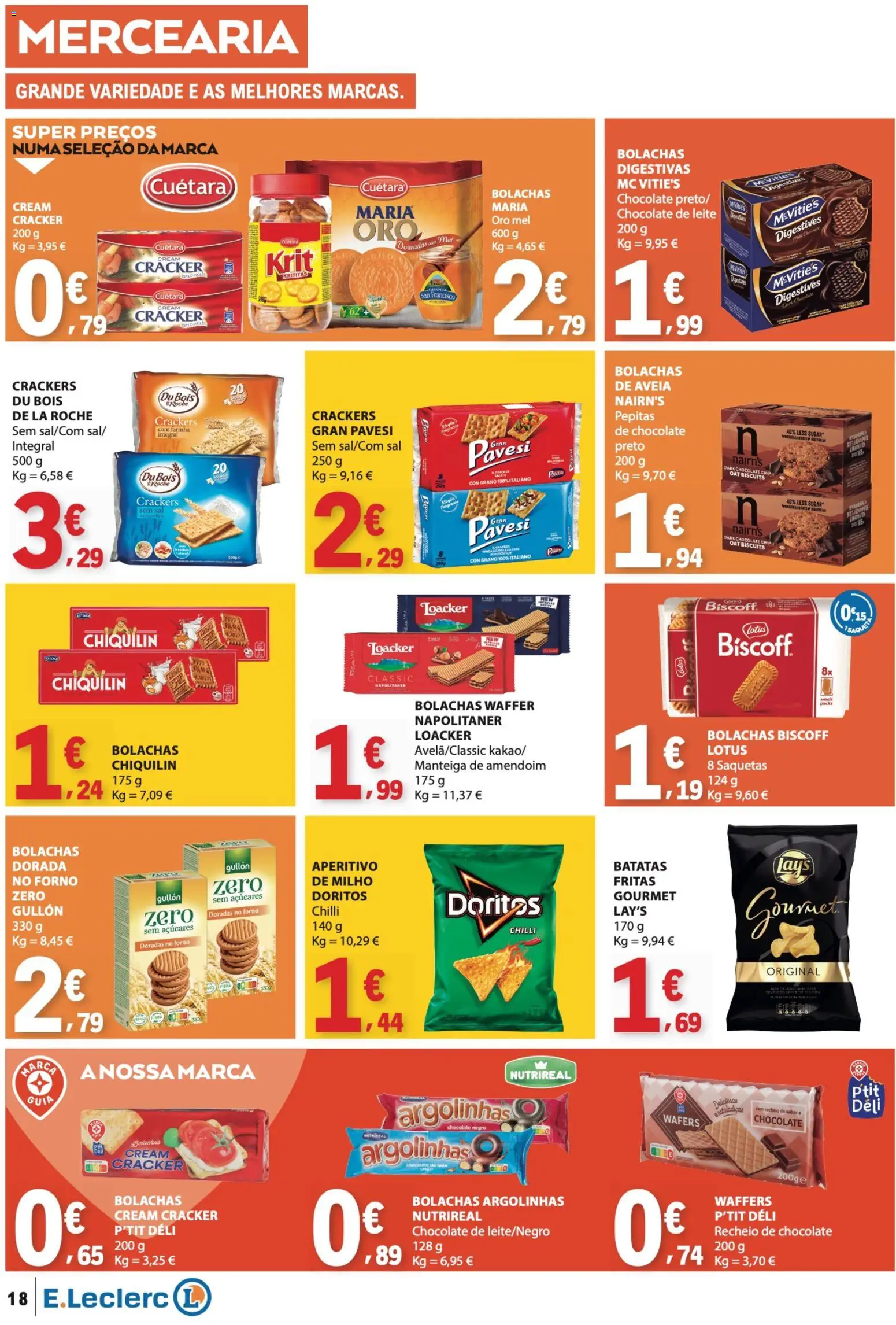 E.Leclerc folheto │ válido de 16/07/2026 | Página: 18 | Produtos: Manteiga de amendoim, Aveia, Forno, Manteiga