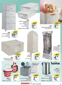 KOŠARA S POKLOPCEM MONACO XL, dim.: 27x40,3x14,5cm, bijela, kom - Pregled kataloga iz trgovine Konzum, vrijedi od 27.04.2026 | Stranica: 13 | Proizvodi: Kutija, Košara, Kanta za smeće
