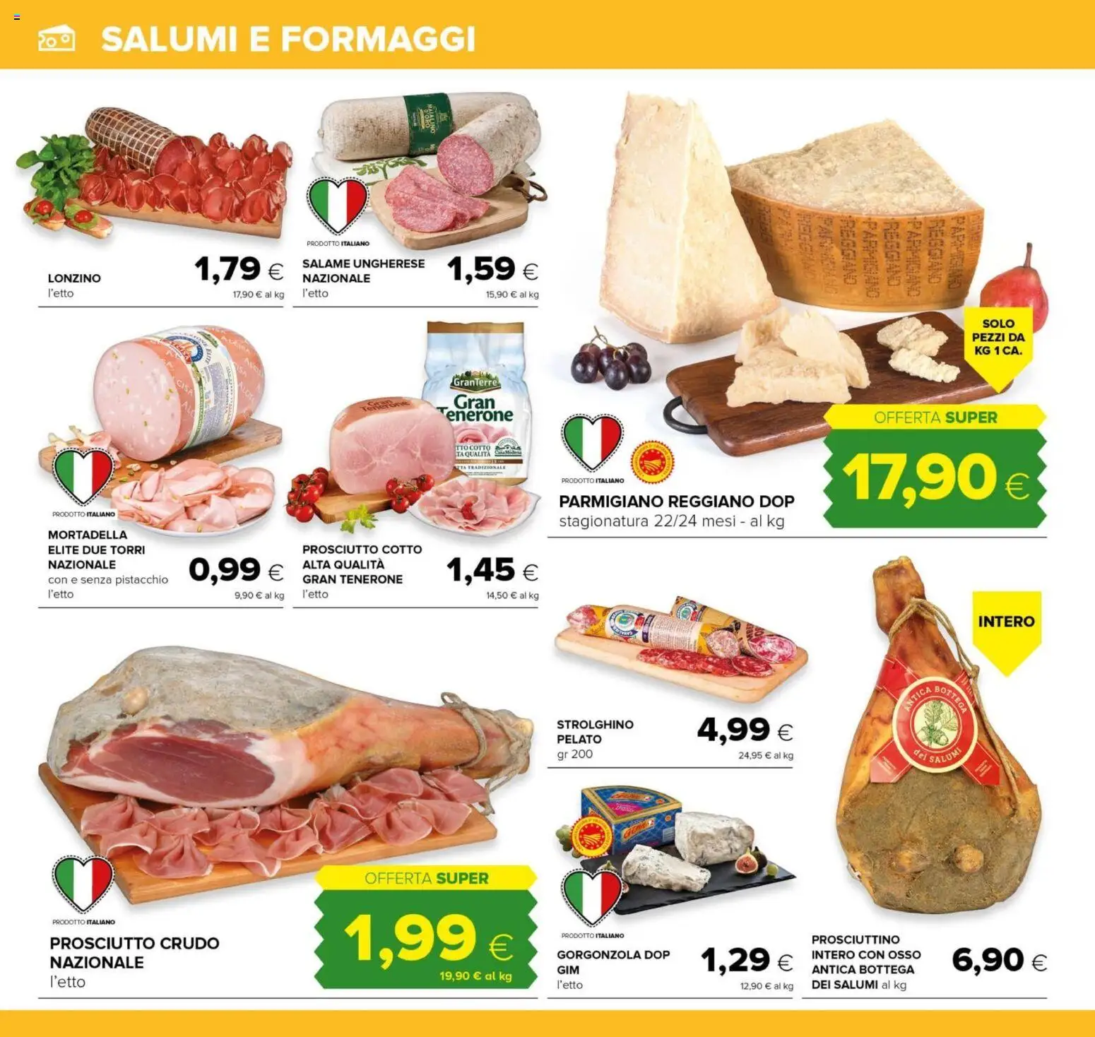 Volantino Oasi del 11.03.2026 | Pagina: 6 | Prodotti: Prosciutto Crudo, Mortadella, Parmigiano reggiano, Parmigiano