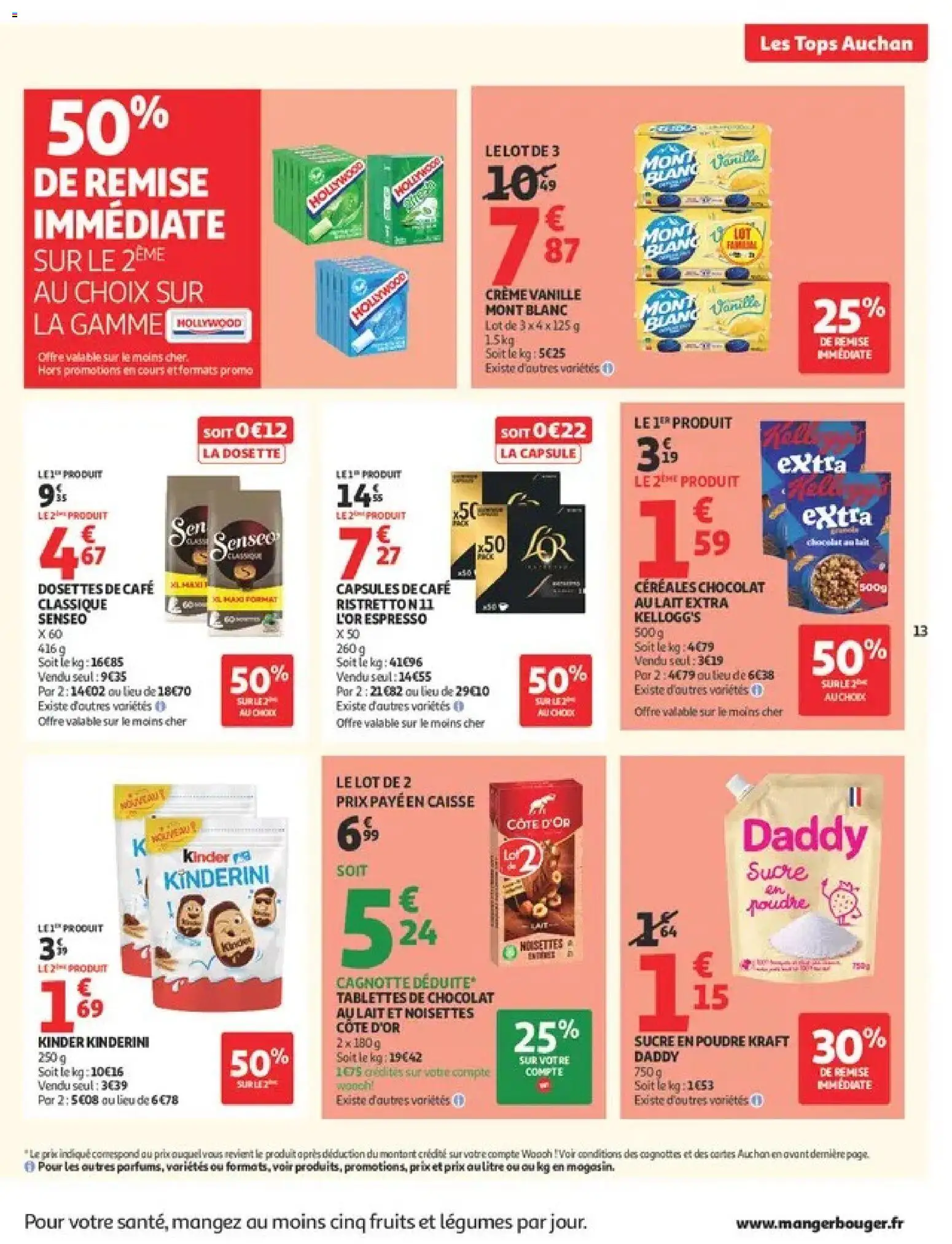 {H1} | Page: 13 | Produits: Poudre, Dosettes de café classique, Lait, Céréales