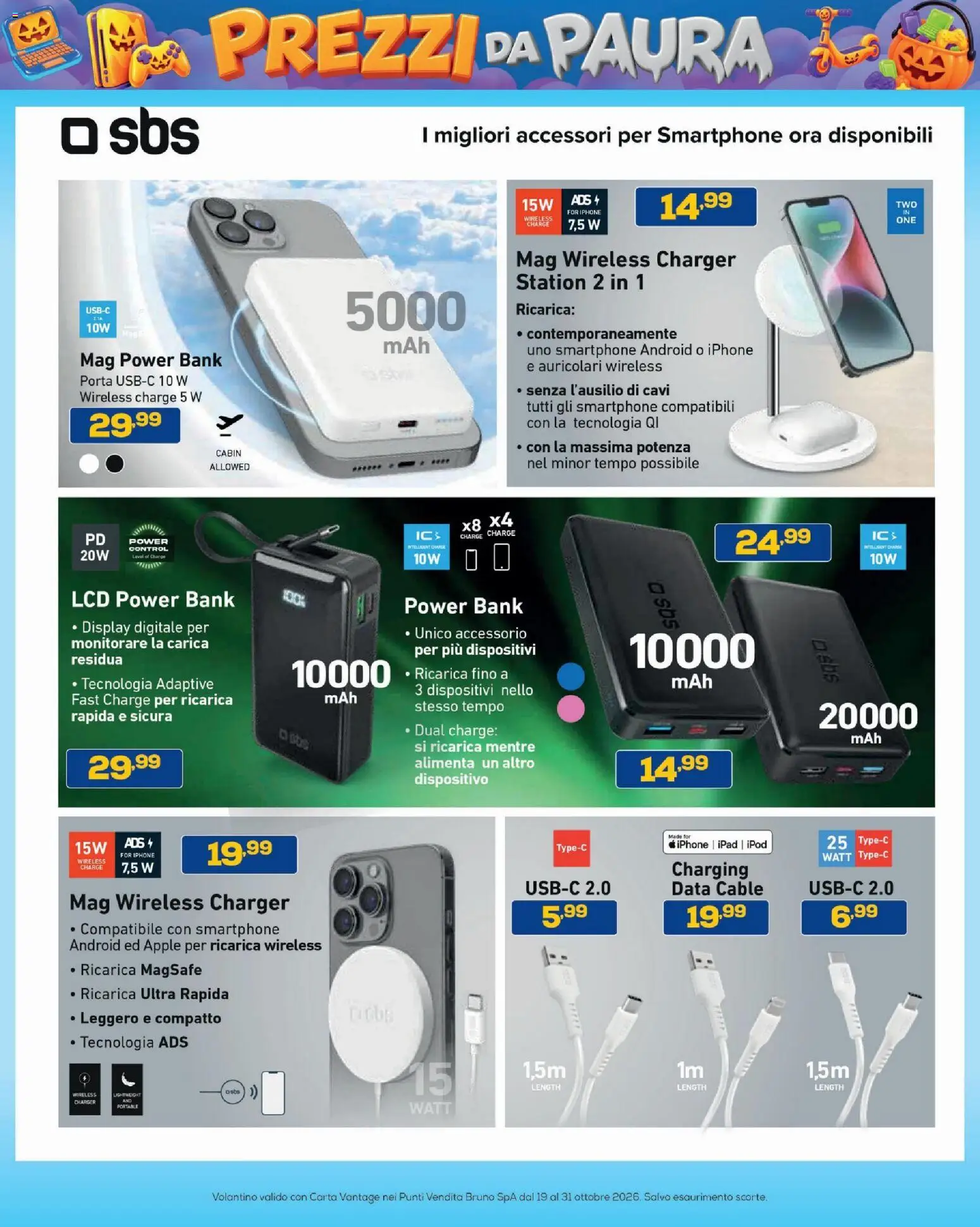 Volantino BRUNO del 19/10/2026 | Pagina: 12 | Prodotti: Power bank, Data, Monitorare, Ipad