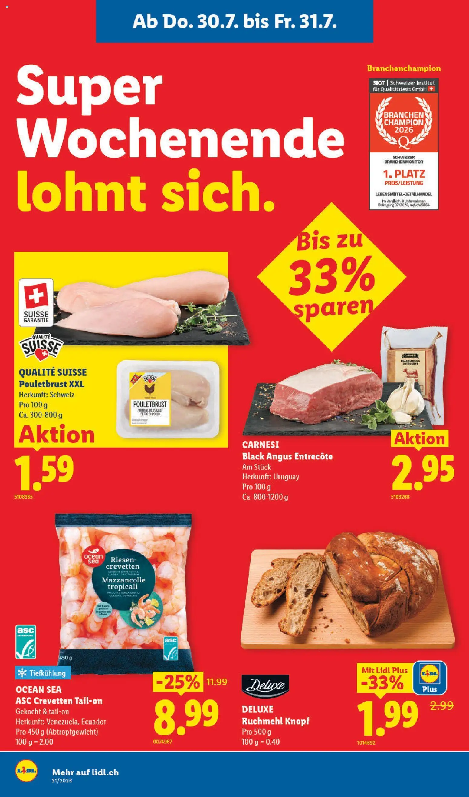 Lidl aktionen – gültig ab 30.07.2026 | Seite: 2 | Produkte: Pouletbrust