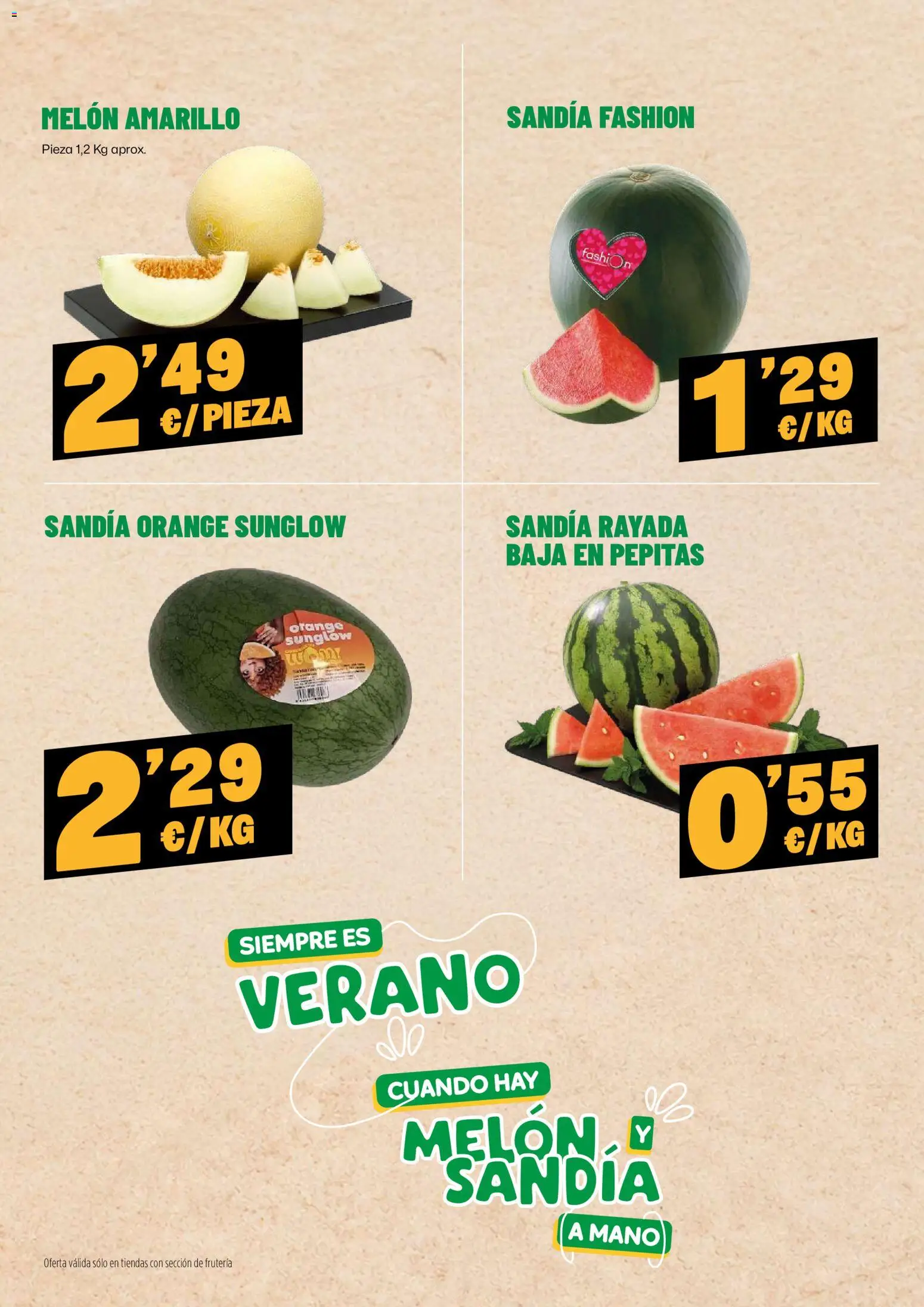 AhorraMas folleto │ válido desde el 13/08/2026 | Página: 5 | Productos: Melón, Melón amarillo, Sandía