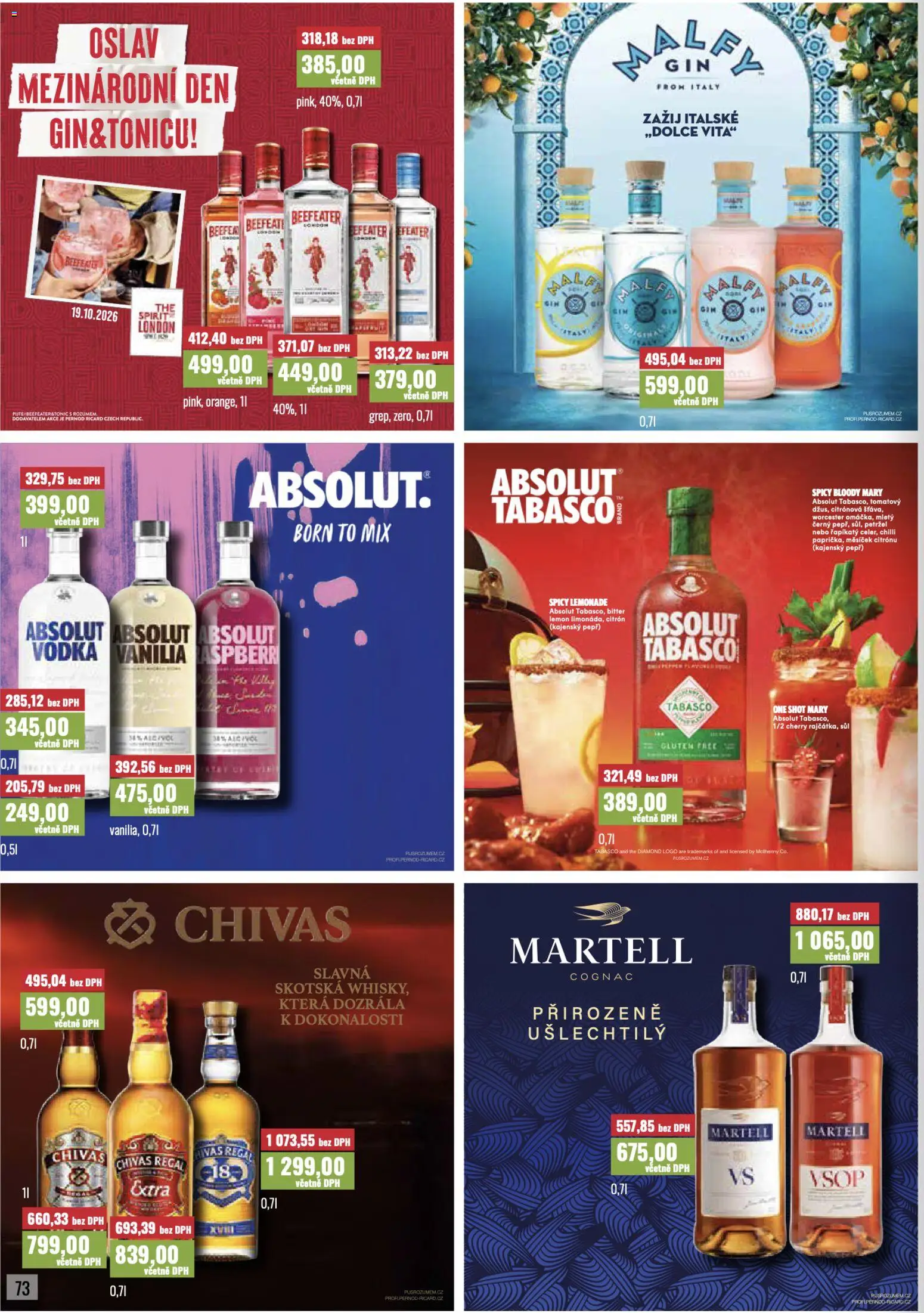 Ratio leták od 01.10.2026 | Strana: 73 | Produkty: Chivas, Chivas Regal, Gin, Regál