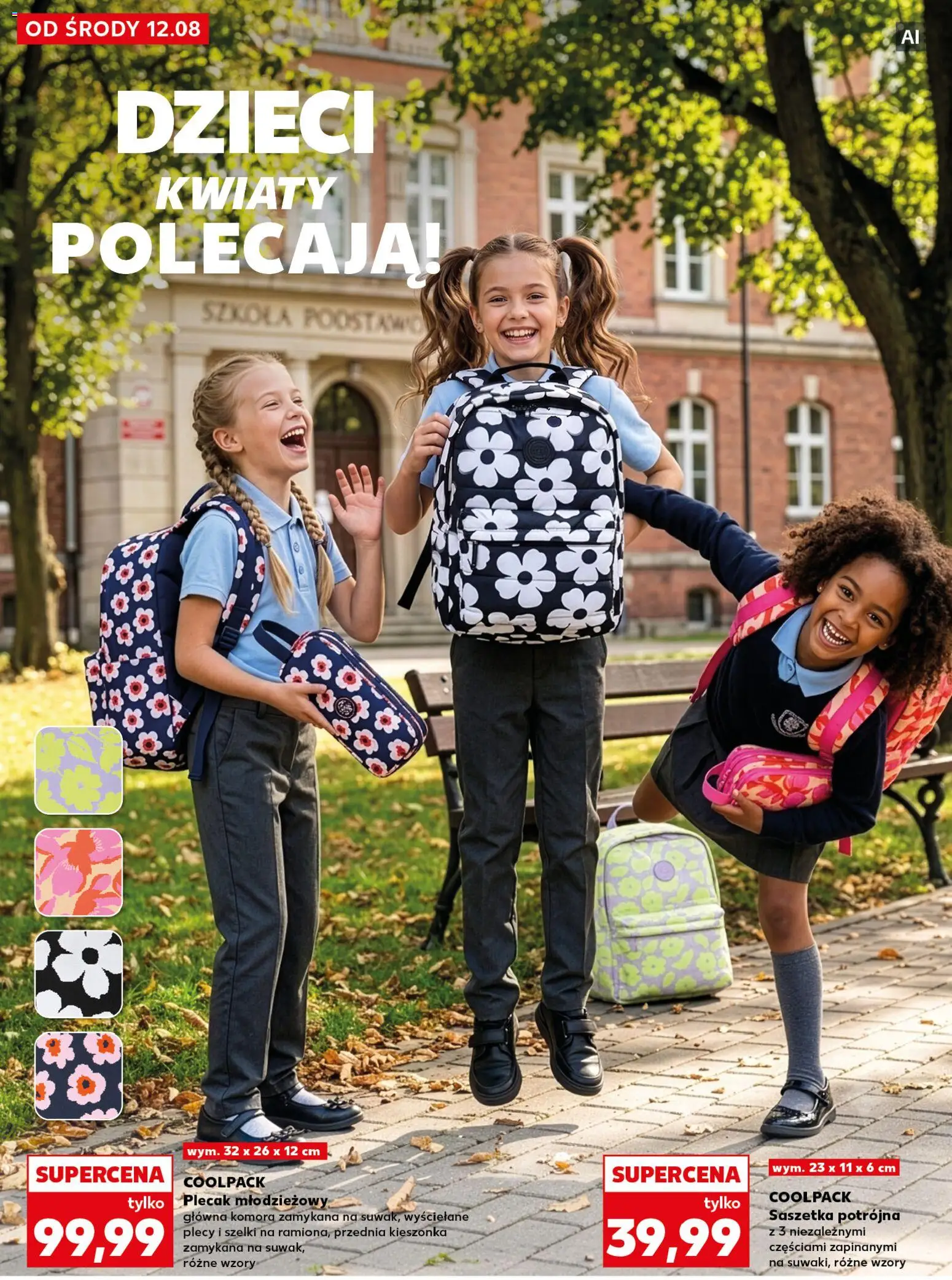 Kaufland gazetka - Wszystko do szkoły od 12.08.2026 | Strona: 38 | Produkty: Plecak, Kwiaty