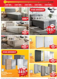 Conforama aktionen ab 22.07.2026 gültig | Seite: 7 | Produkte: Topper, Schrank, Spiegel, Bett