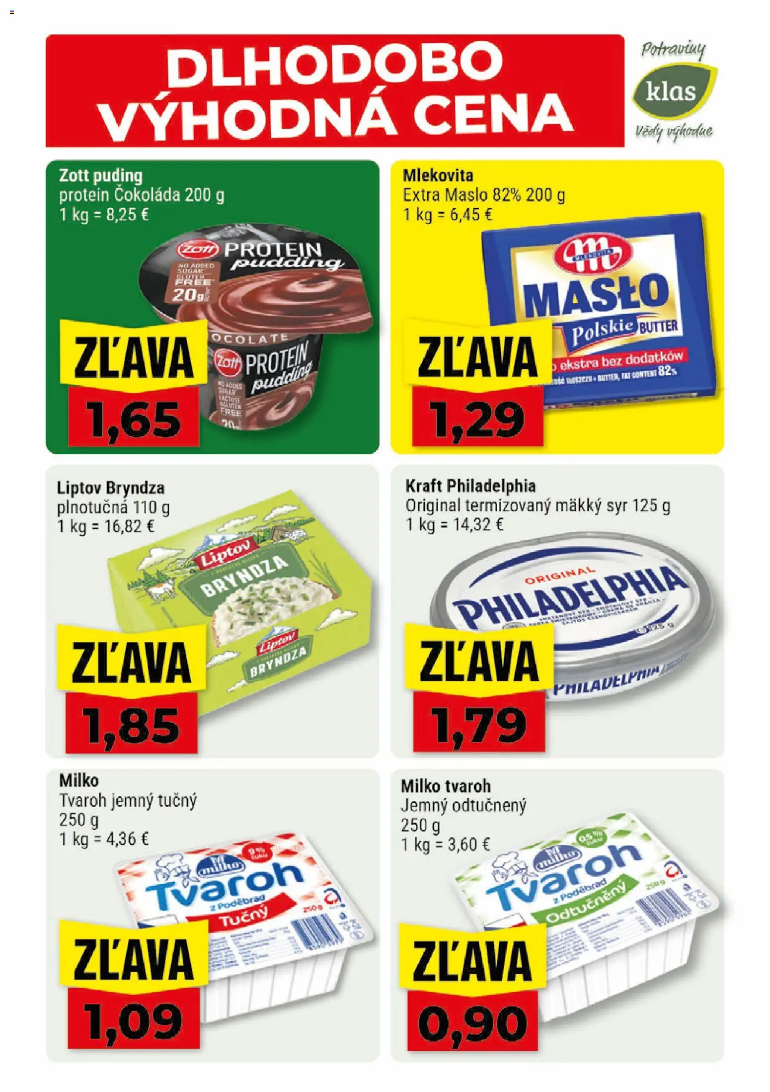 Klas dlhodobo výhodná cena od 26.06.2026 → Potraviny online catalogue cover