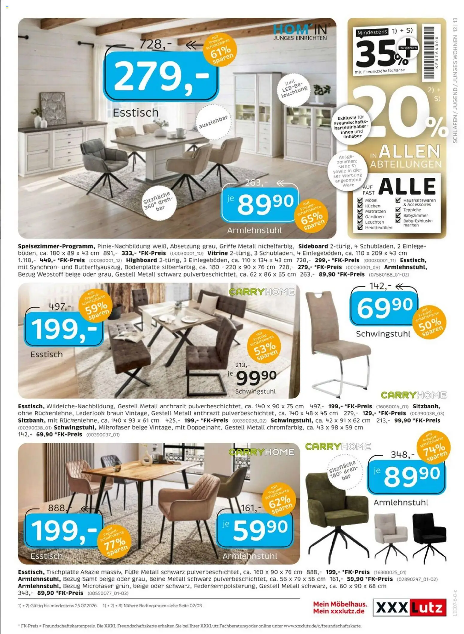 XXXLutz Jubiläum – gültig ab 11.07.2026 | Seite: 13 | Produkte: Sideboard, Esstisch, Vitrine, Kuchen