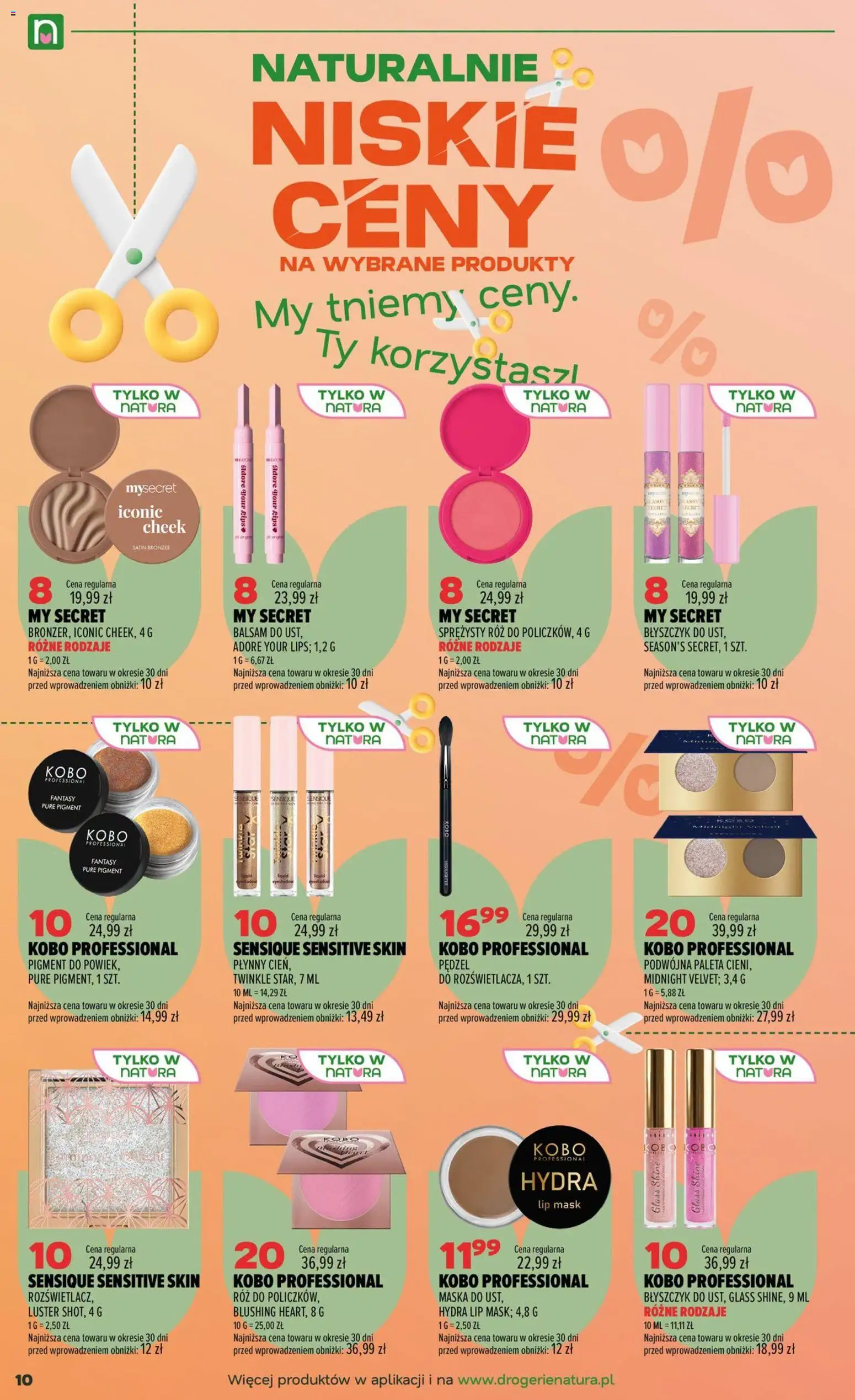 Drogerie Natura gazetka od 06.08.2026 | Strona: 10 | Produkty: Pędzel, Bronzer, Róż, Maska
