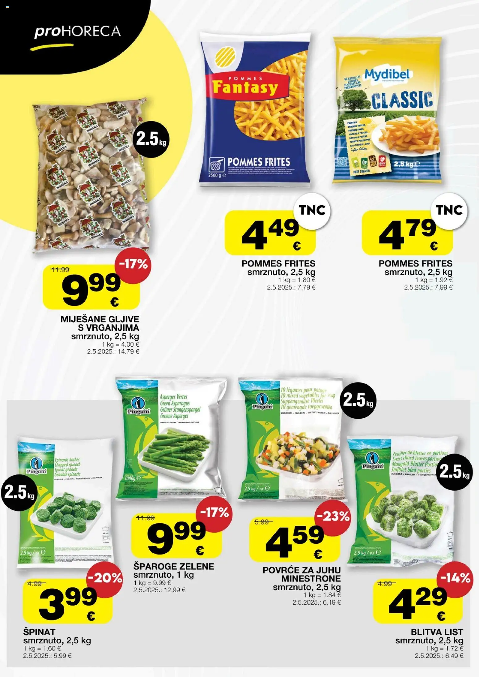 Stanić Diskont katalog | vrijedi od 22.05.2026 | Stranica: 4 | Proizvodi: Špinat, Pommes frites, Povrće