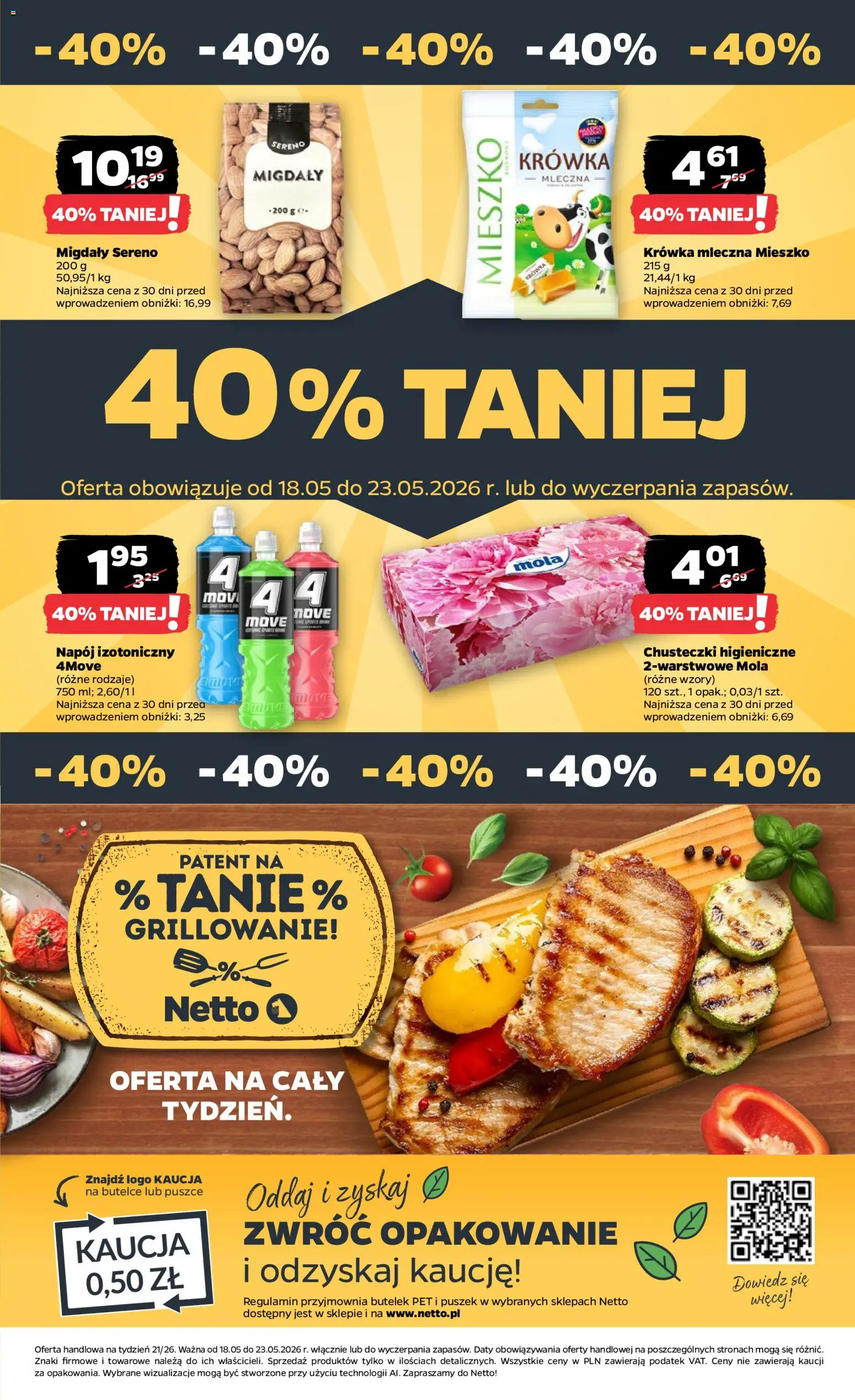 Netto gazetka od poniedziałku spożywcza od 18.05.2026 | 🔥 Mega okazje, które musisz zobaczyć! | Polska