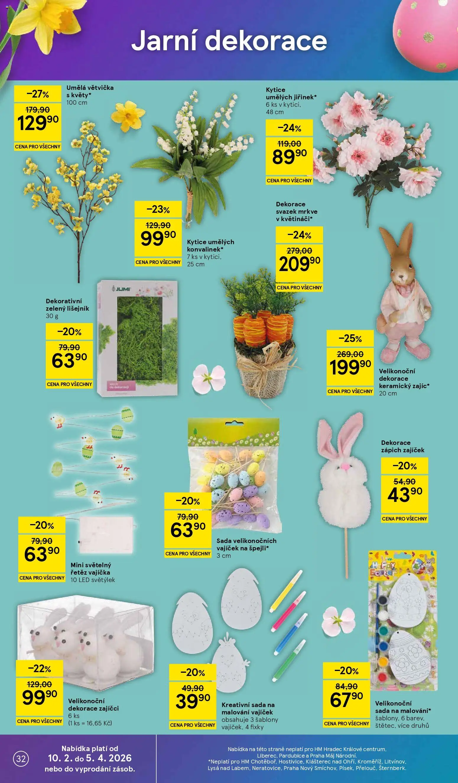 Tesco leták - Hypermarket od 11.03.2026 | Strana: 32 | Produkty: Vajíčka, Kreativní sada, Světelný řetěz, Dekorace