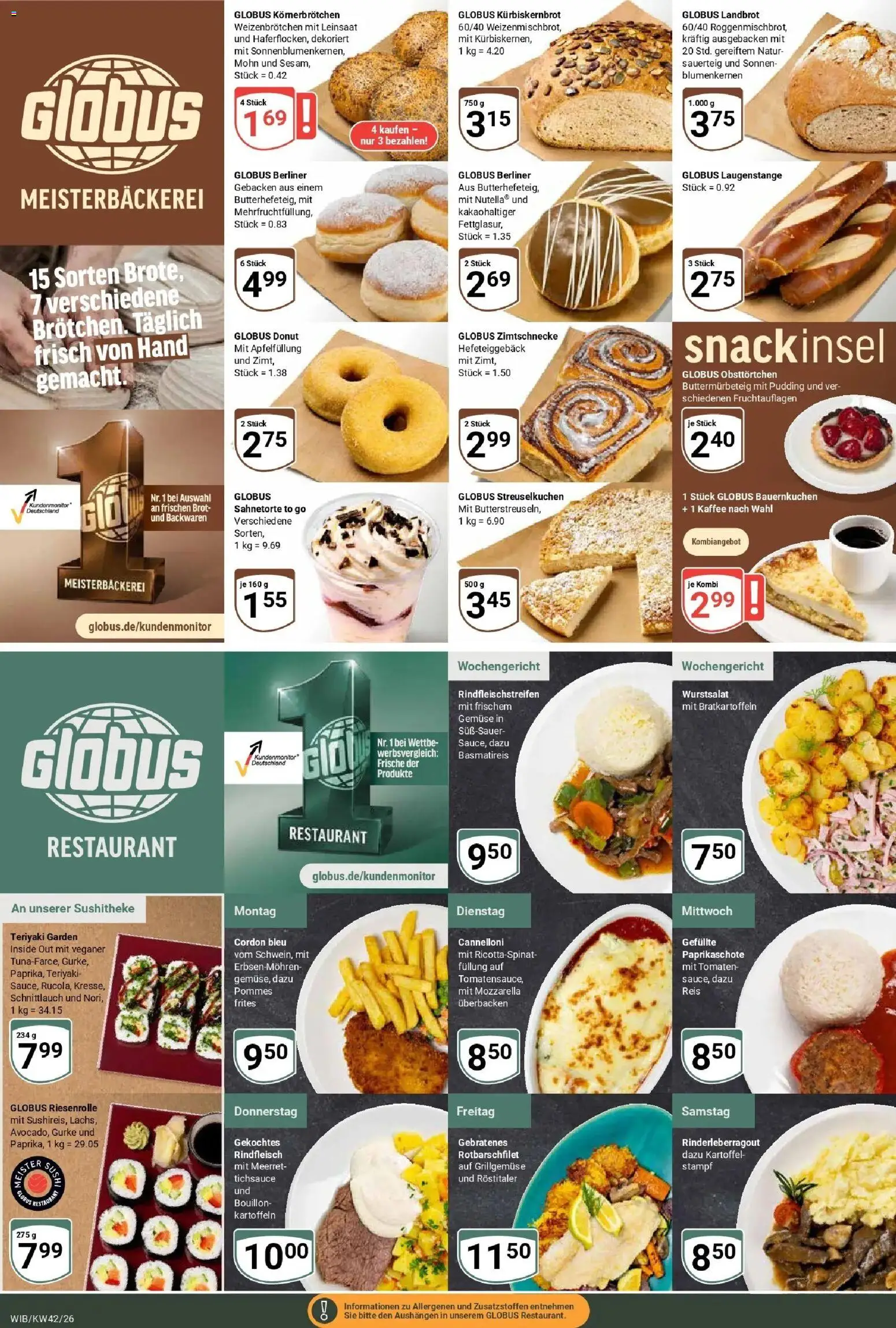 Globus Prospekt Wiesbaden-Nordenstadt (ab 12.10.2026) » Angebote online | Seite: 8 | Produkte: Berliner, Kaffee, Tomaten, Rindfleisch
