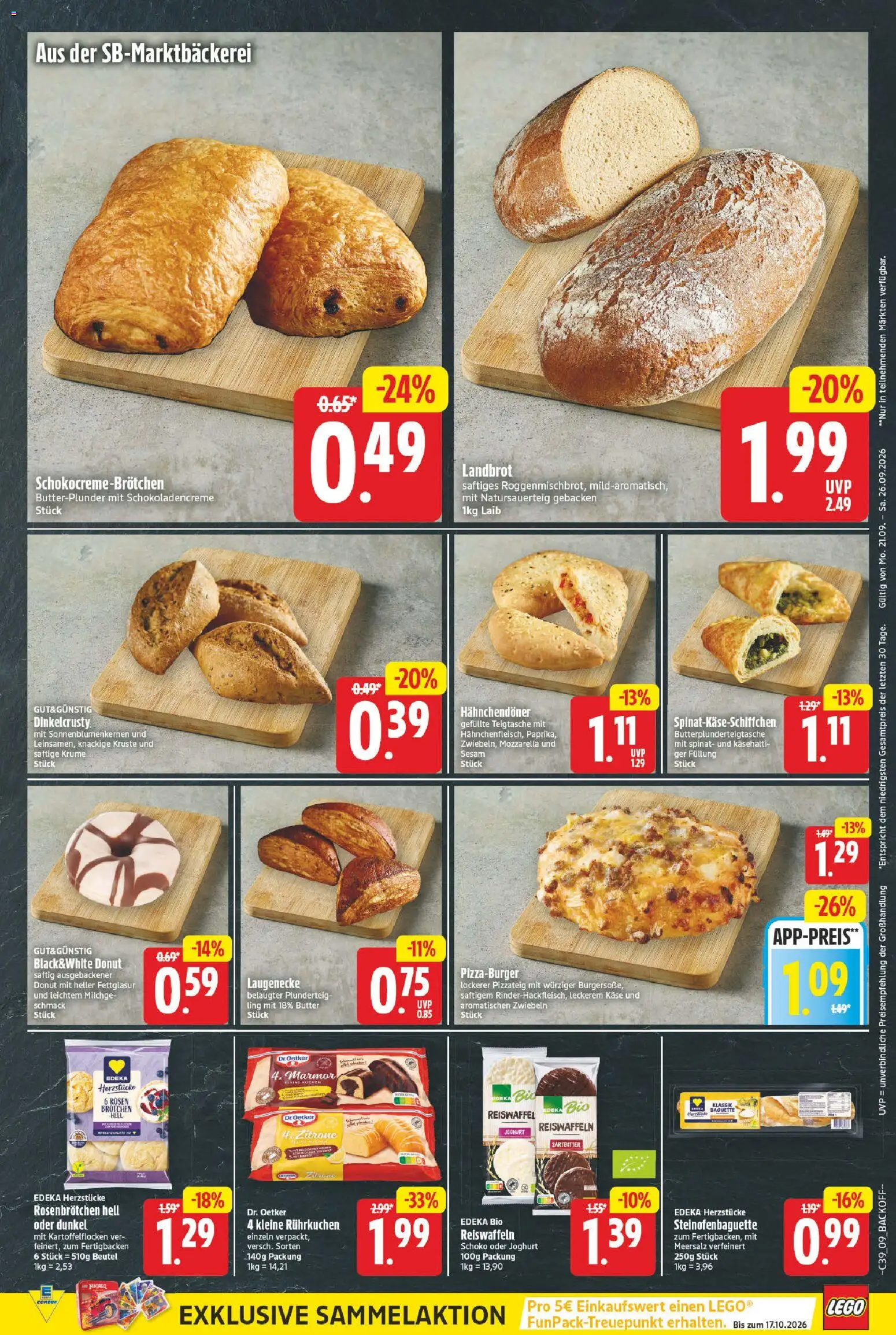 E center Prospekt – gültig ab 21.09.2026 | Seite: 9 | Produkte: Butter, Käse, Zwiebeln, Zitrone