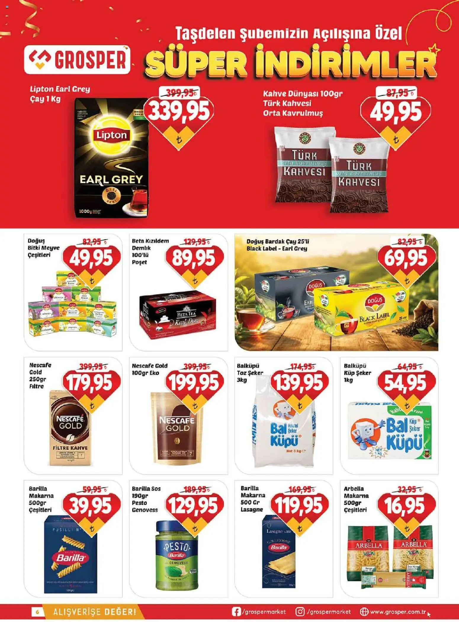 Grosper Katalog - 02 Eylül 2026 tarihinden itibaren geçerlidir | Sayfa: 6 | Ürünler: Şeker, Sos, Toz şeker, Küp şeker