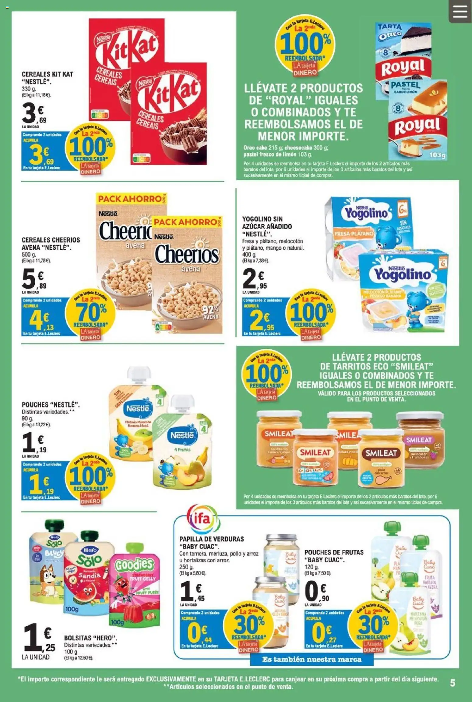 E.Leclerc Miranda de Ebro │ válido desde el 12/08/2026 | Página: 5 | Productos: Verduras, Tarta, Arroz, Limón