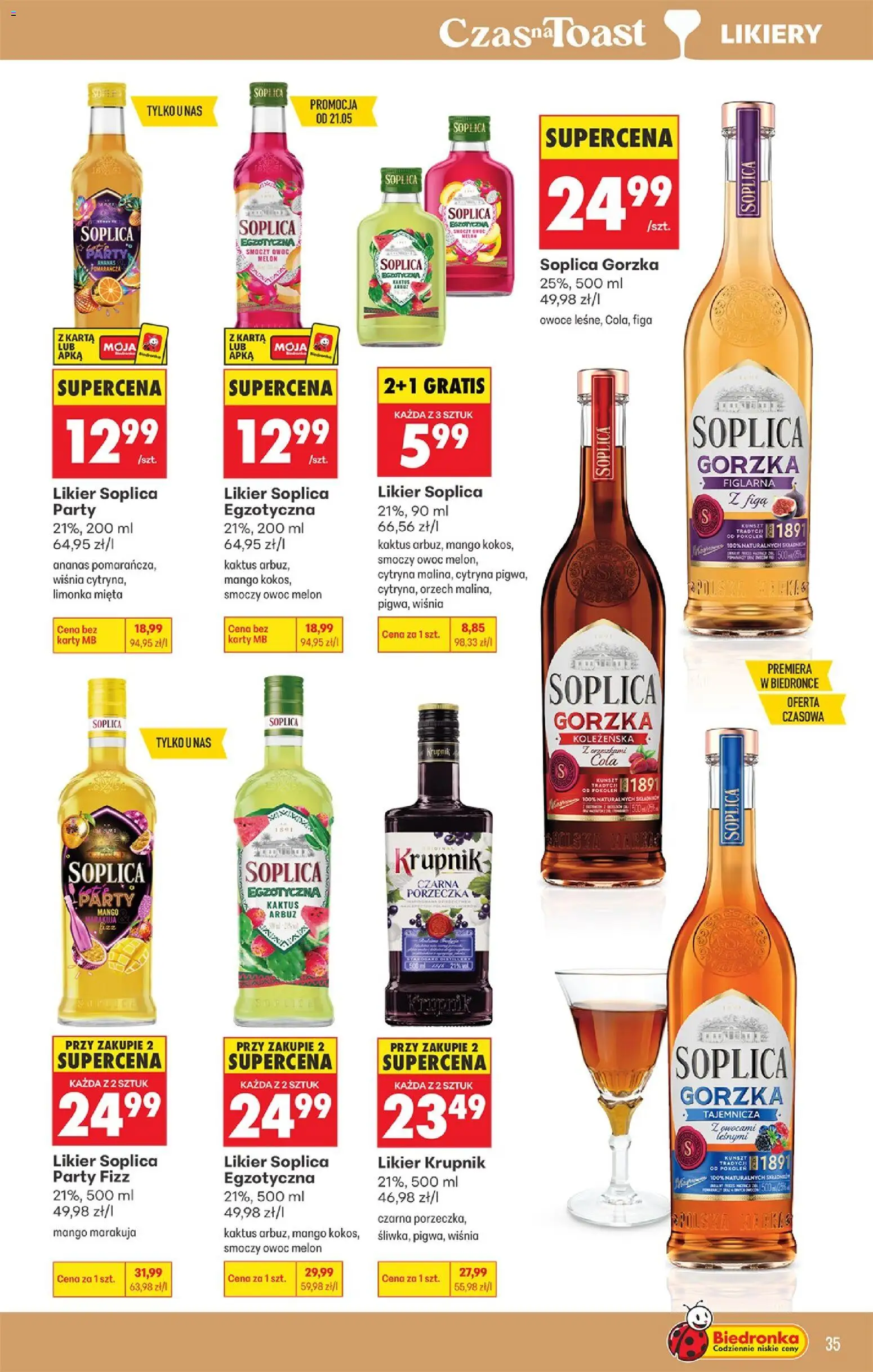 Biedronka Polsko leták - Czas na toast od 18.05.2026 | Strana: 35 | Produkty: Mango, Ananas, Marakuja, Cola