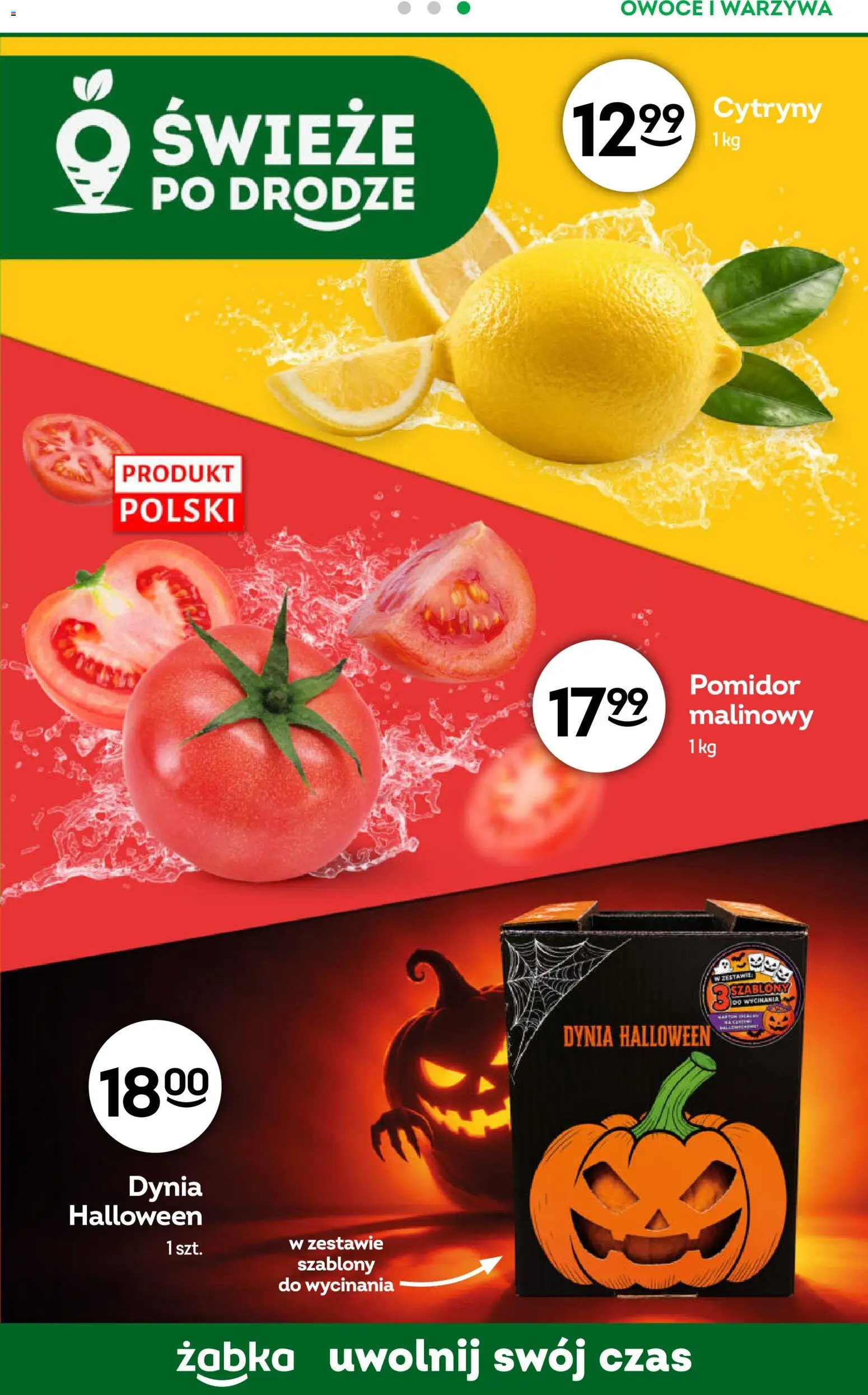 Żabka gazetka - Codzienne produkty od 21.10.2026 | Strona: 10 | Produkty: Pomidor, Cytryny, Warzywa, Owoce