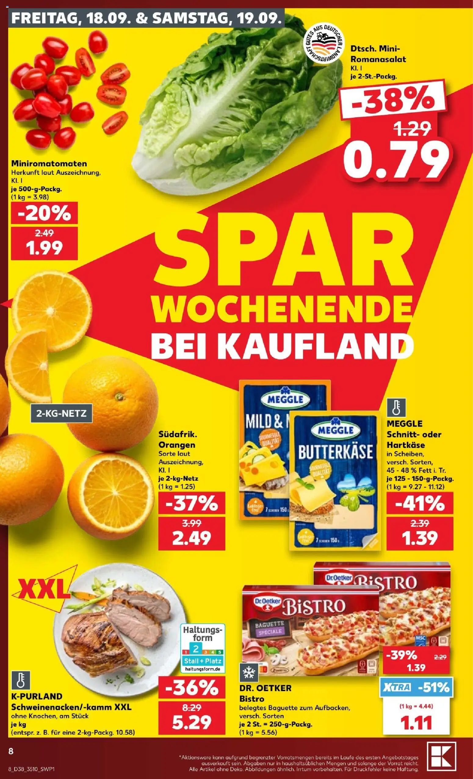 Kaufland Prospekt Leipzig – gültig ab 17.09.2026 | Seite: 8 | Produkte: Baguette, Orangen