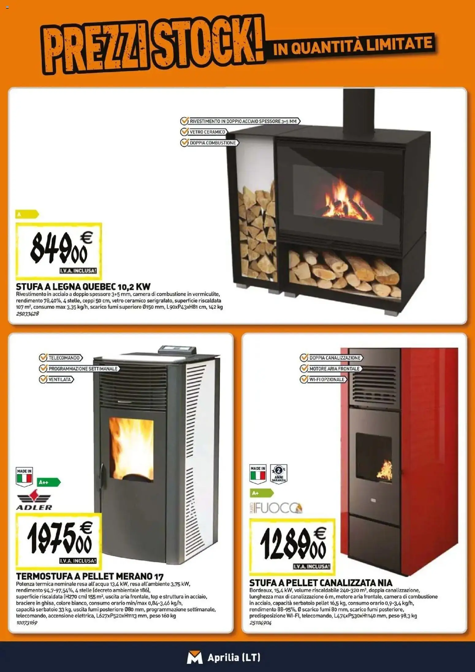 Nuovo TECNOMAT catalogo Aprilia dal 27/08/2026 > offerte anteprima 🛍️ | Pagina: 9 | Prodotti: Pellet, Telecomando, Stufa a legna, Stufa a pellet