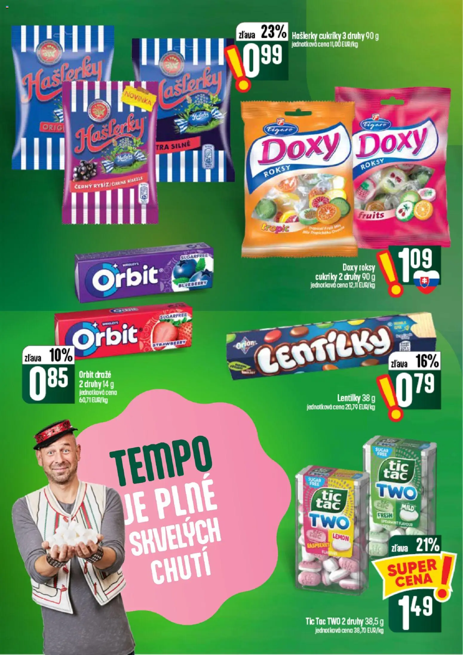 Nové COOP Jednota akcie – leták je platný od 10.09.2026 | Strana: 42 | Produkty: Cukríky