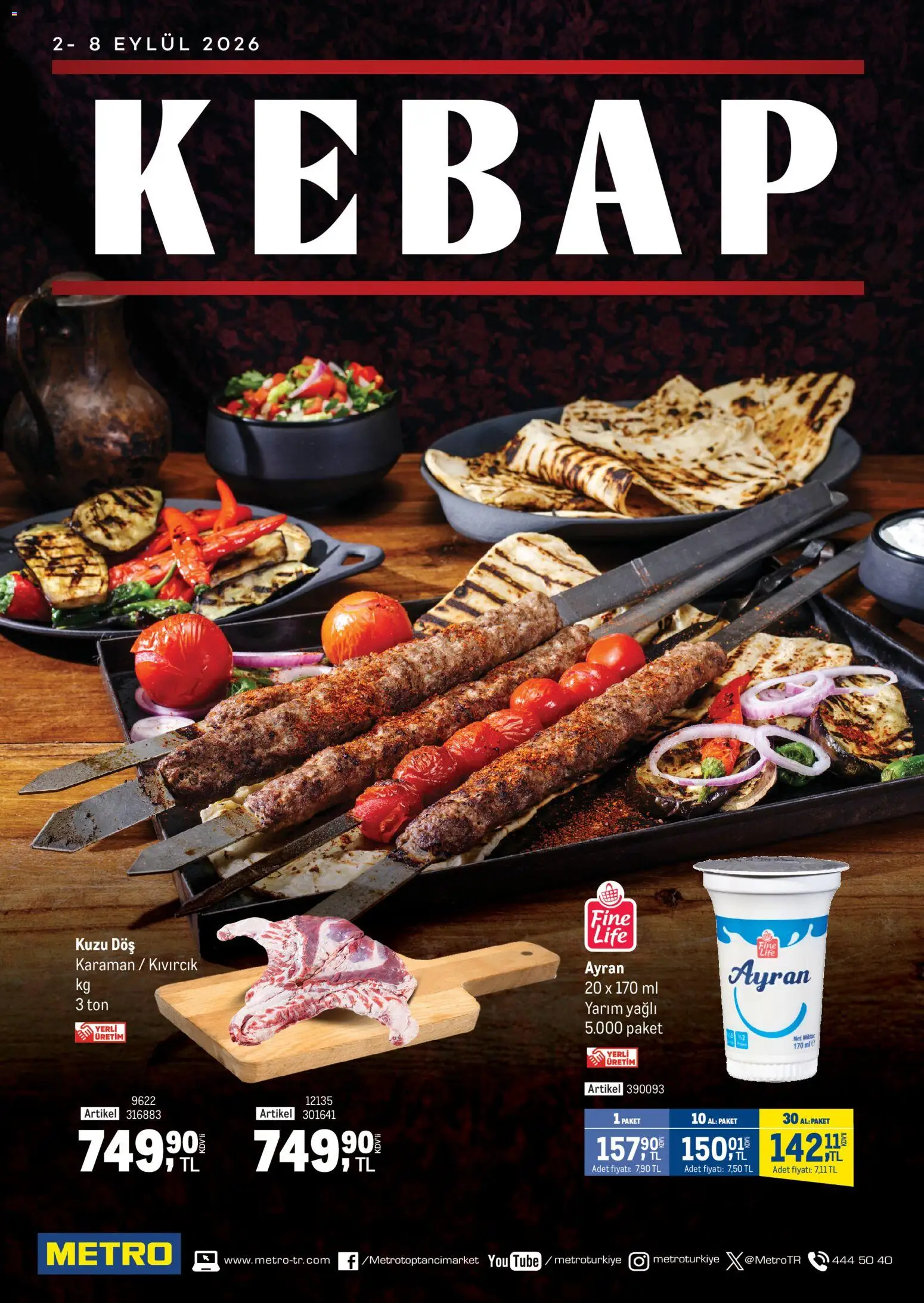Metro - Kebap - 02 Eylül 2026 tarihinden itibaren geçerlidir | Sayfa: 1