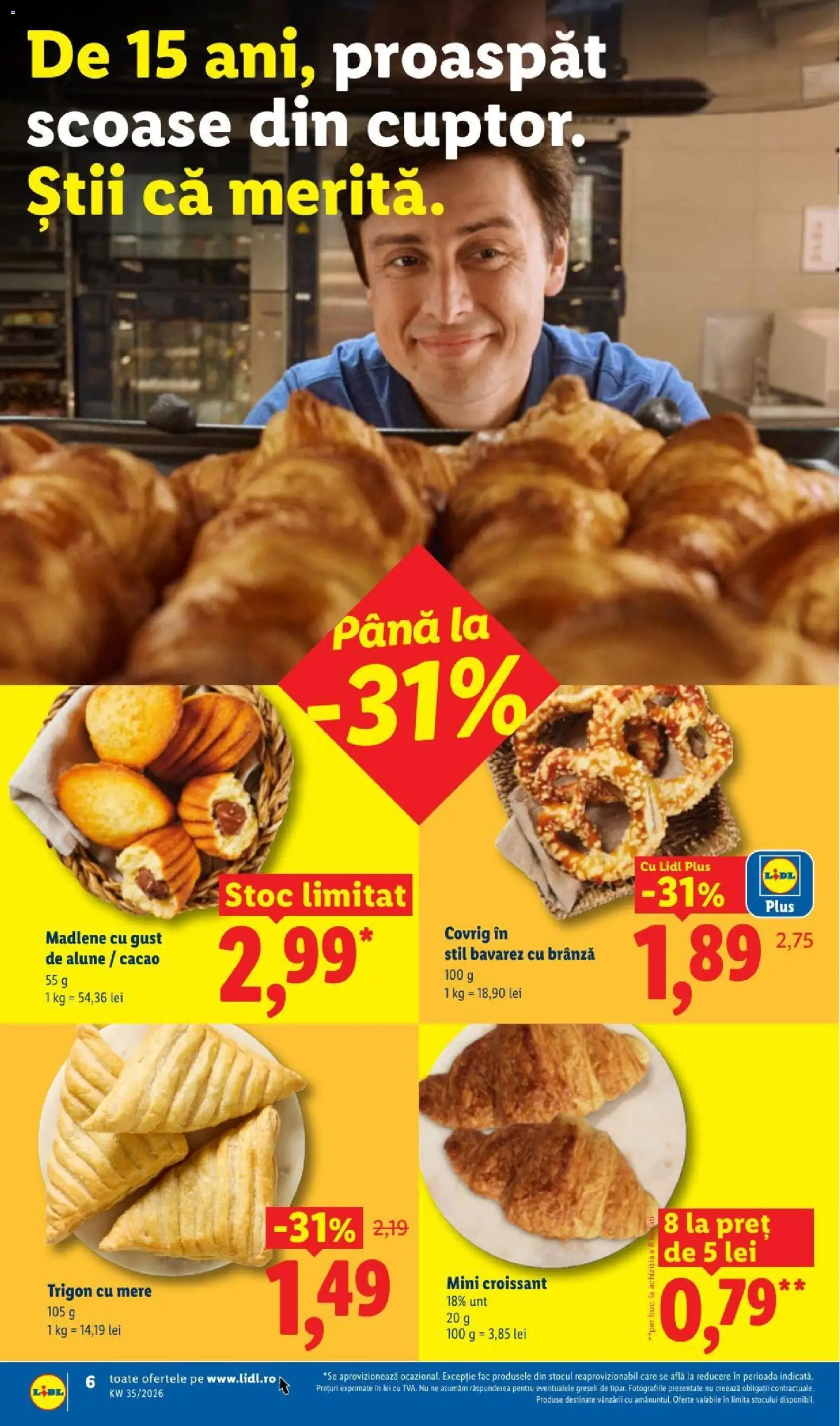 Noul catalog Lidl – valabil de la 24.08.2026 | Pagină: 6 | Produse: Croissant, Alune, Mere, Cacao