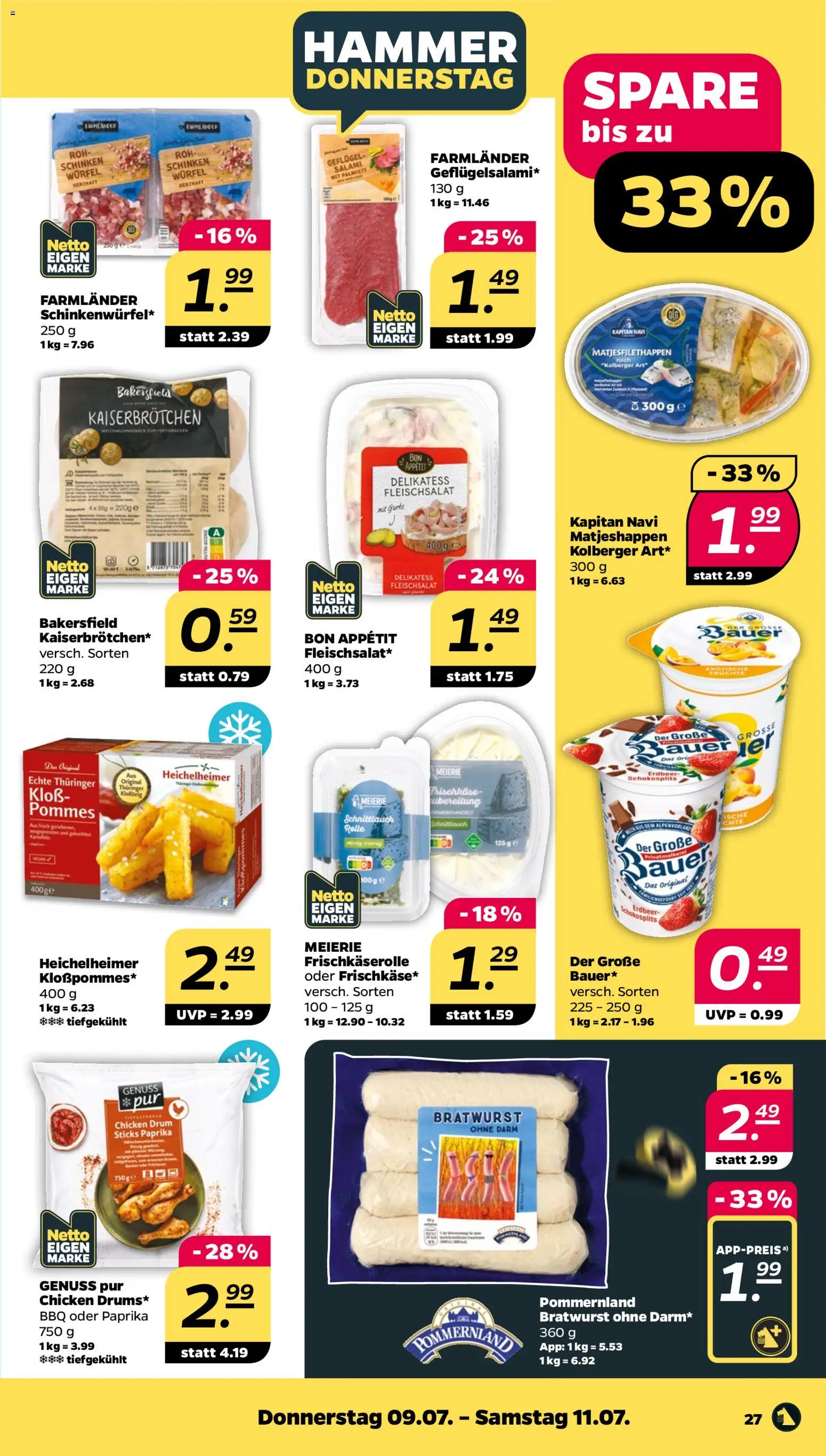 Netto Prospekt – gültig ab 06.07.2026 | Seite: 29 | Produkte: Pommes, Paprika, Schinken, Navi